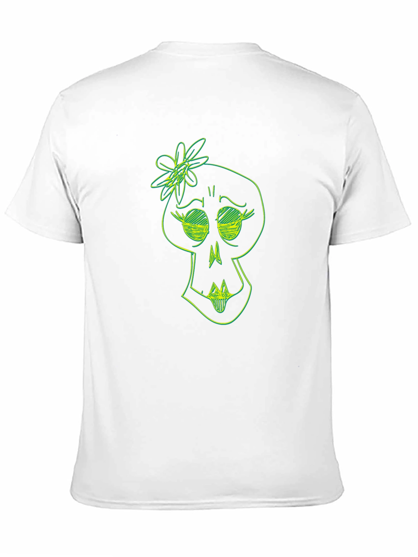 Black Skull Flower Graphic Tee - Trendy Black T-Shirt view 11