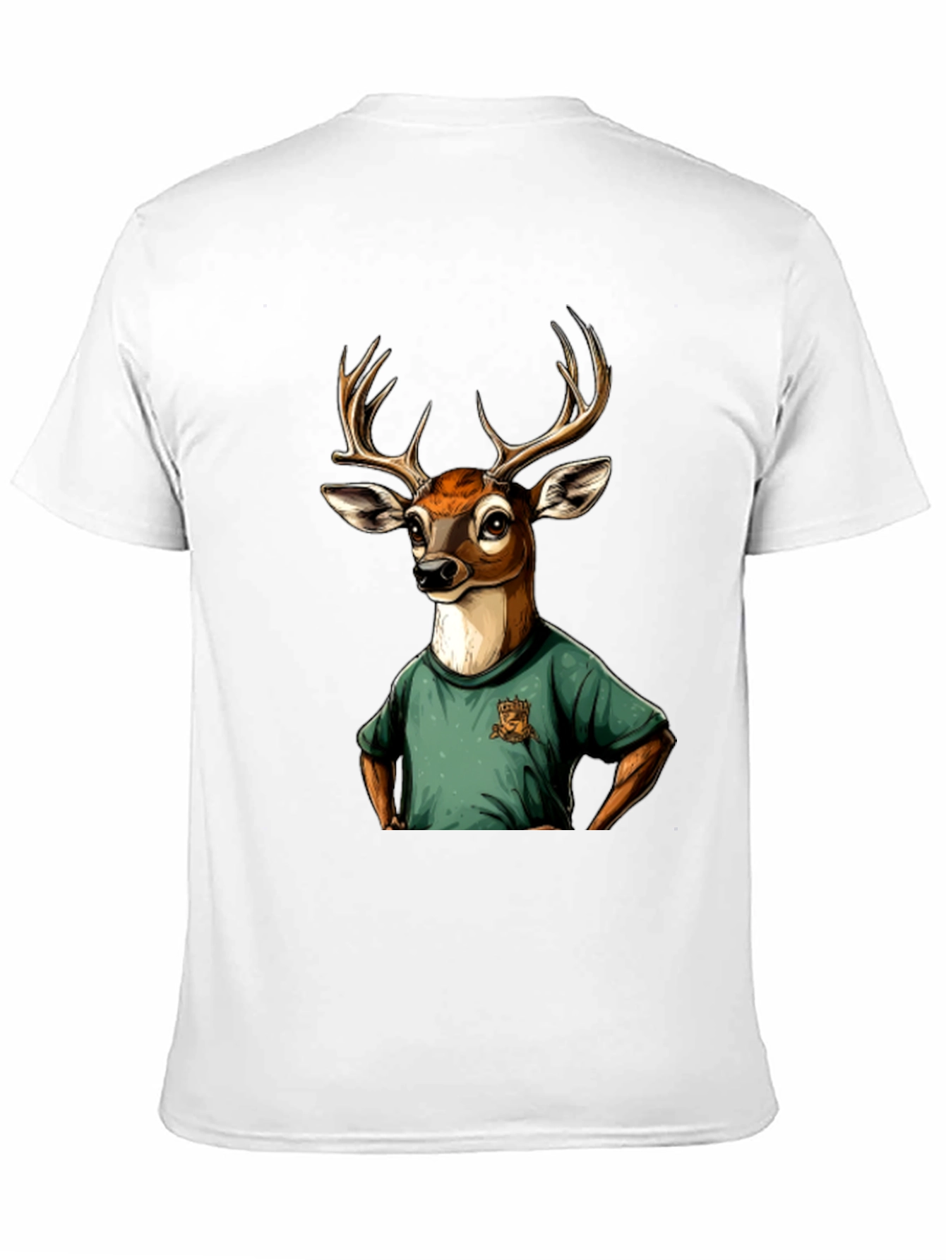 Black Deer T-Shirt - Novelty Animal Graphic Tee view 11
