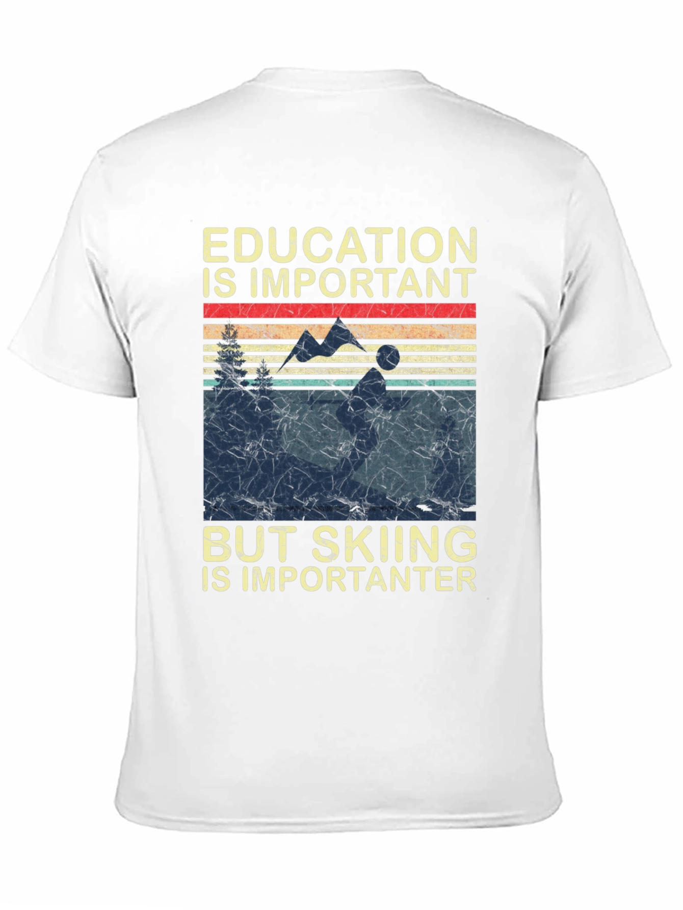 Black Skiing is Importanter T-Shirt view 11