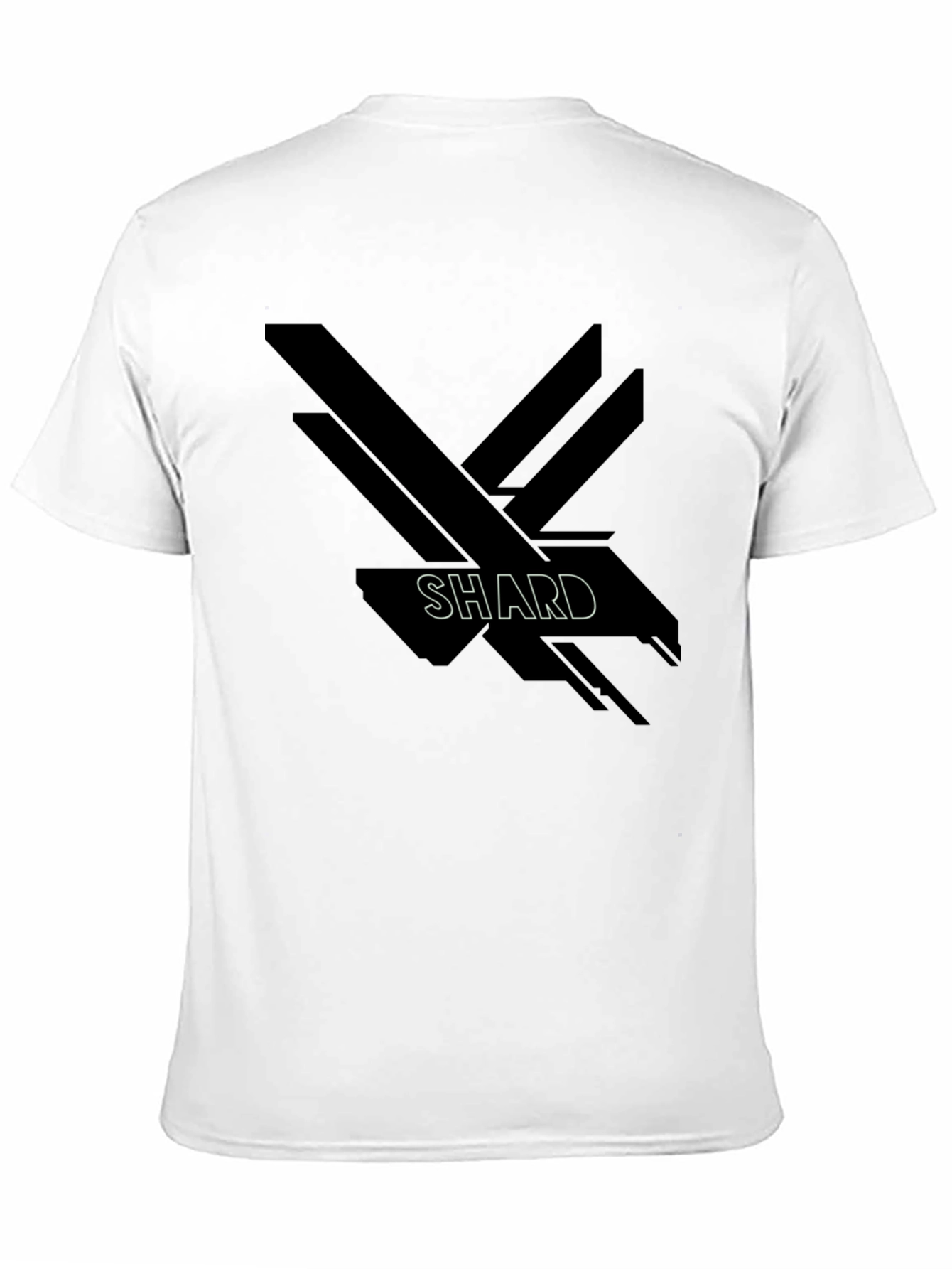 Black Abstract Shard Design Black Graphic T-Shirt view 11