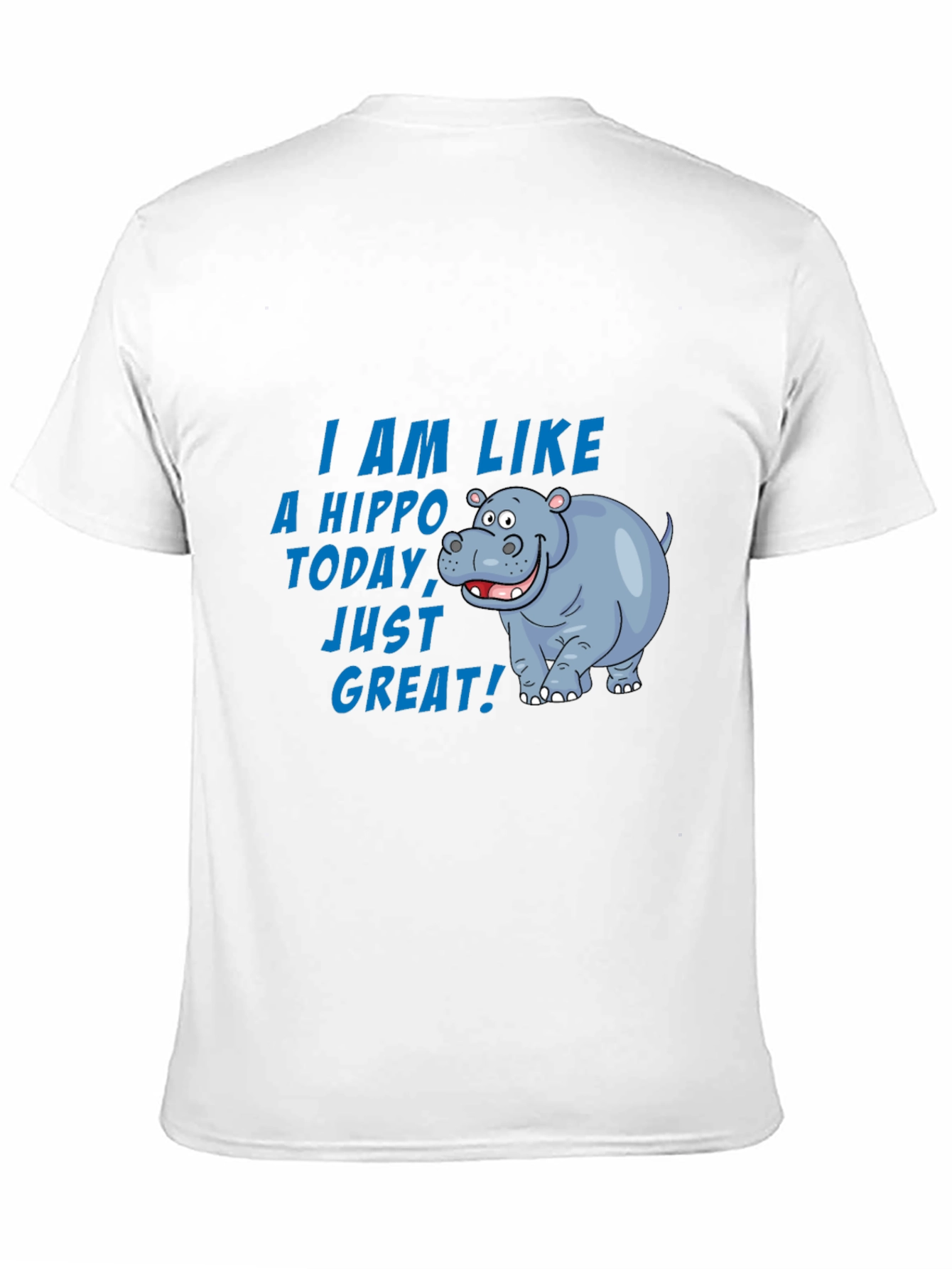 Black Hippo Today T-Shirt - Great Mood Graphic Tee view 11