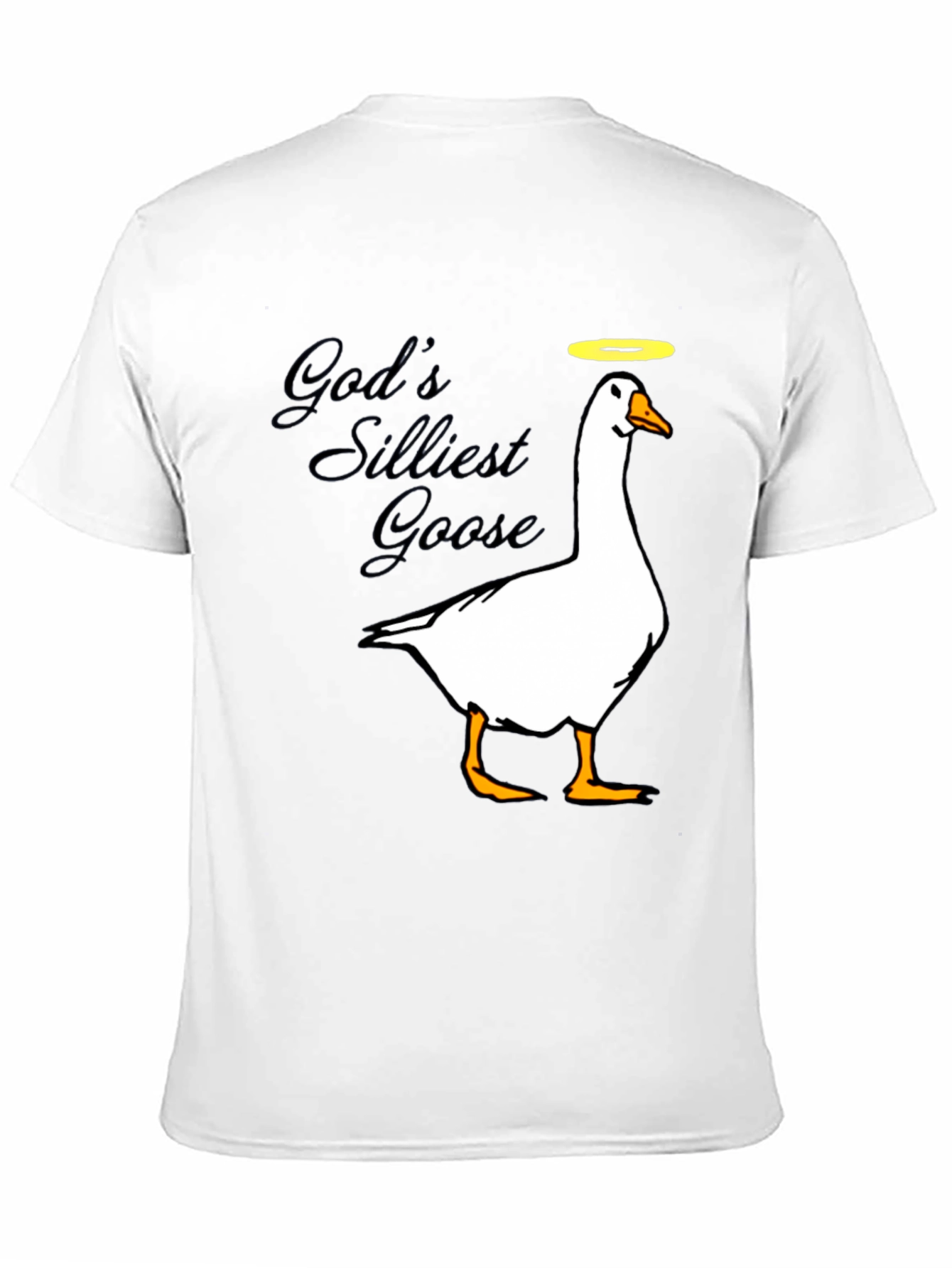 Black God's Silliest Goose Black Graphic T-Shirt view 11