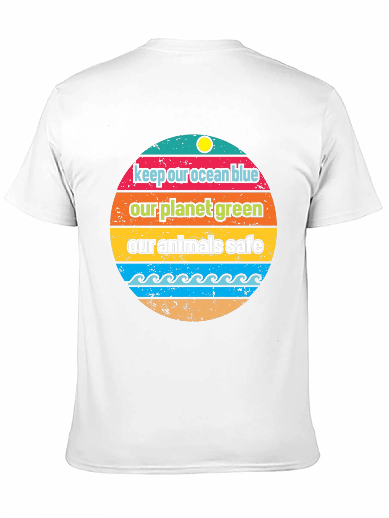 Black Ocean Blue Planet Green Graphic Tee view 11