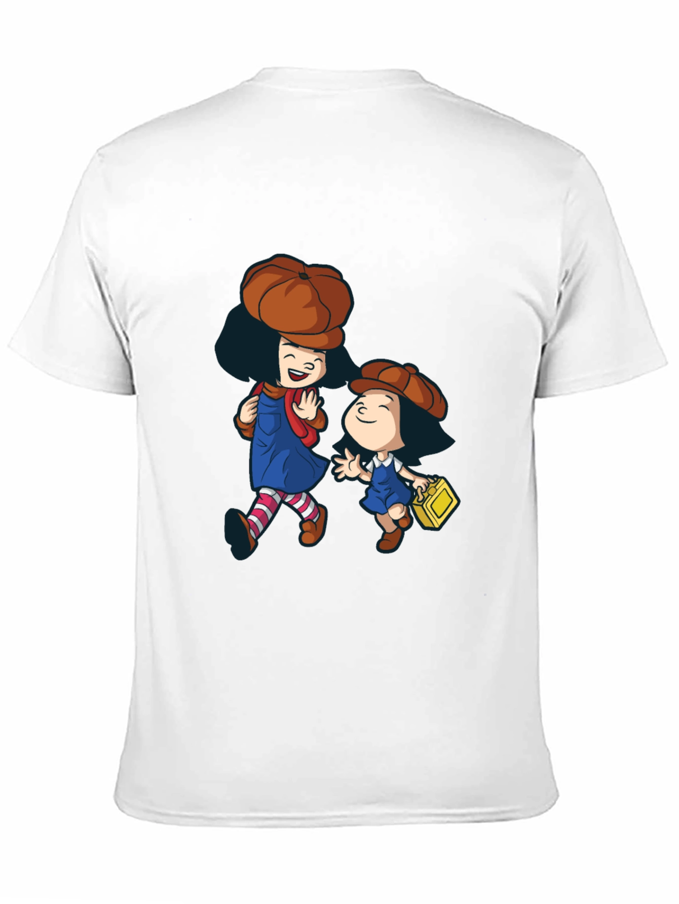 Black Cartoon Character Graphic Print Black T-Shirt view 11