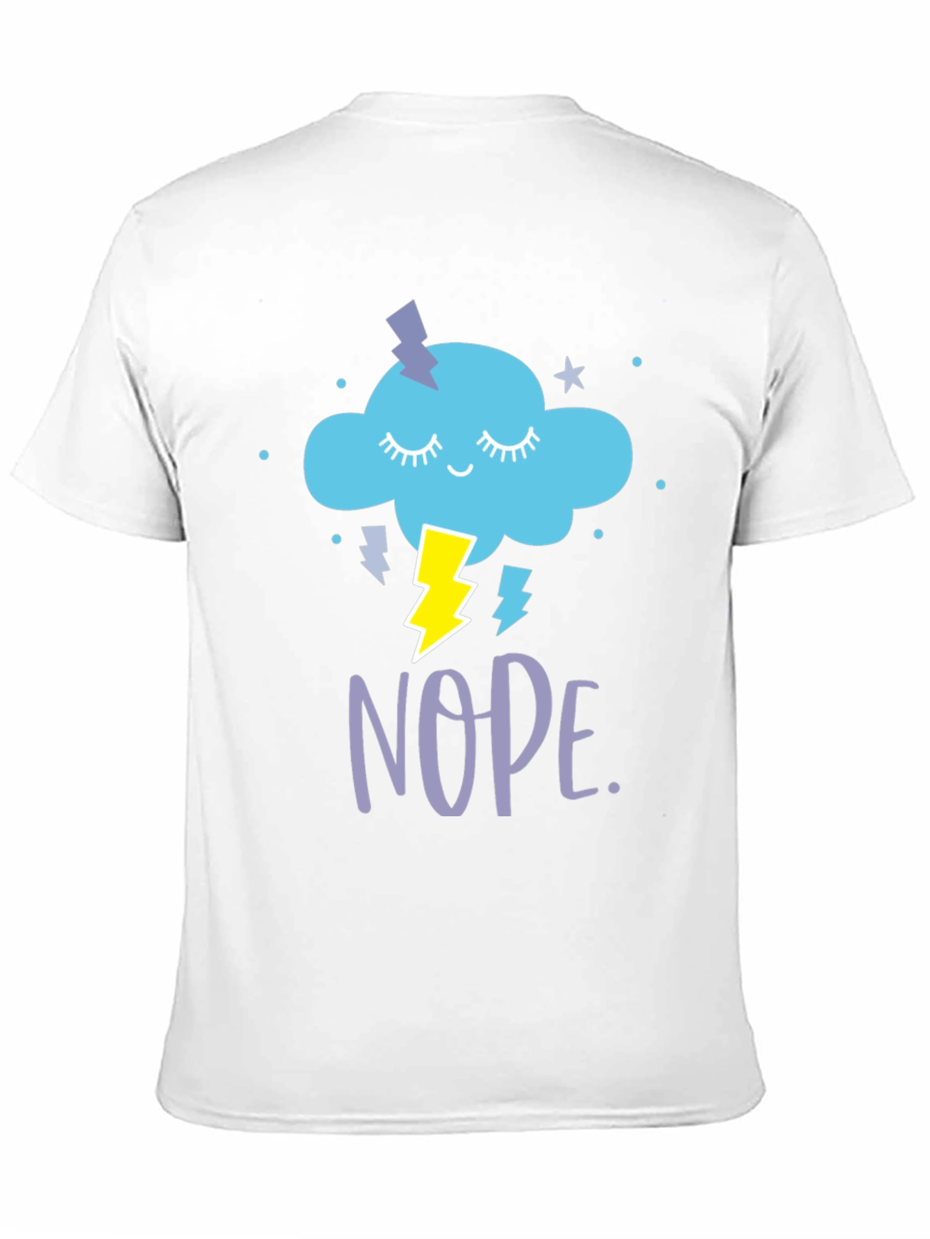 Black Nope Cloud T-Shirt - Funny Graphic Tee view 11
