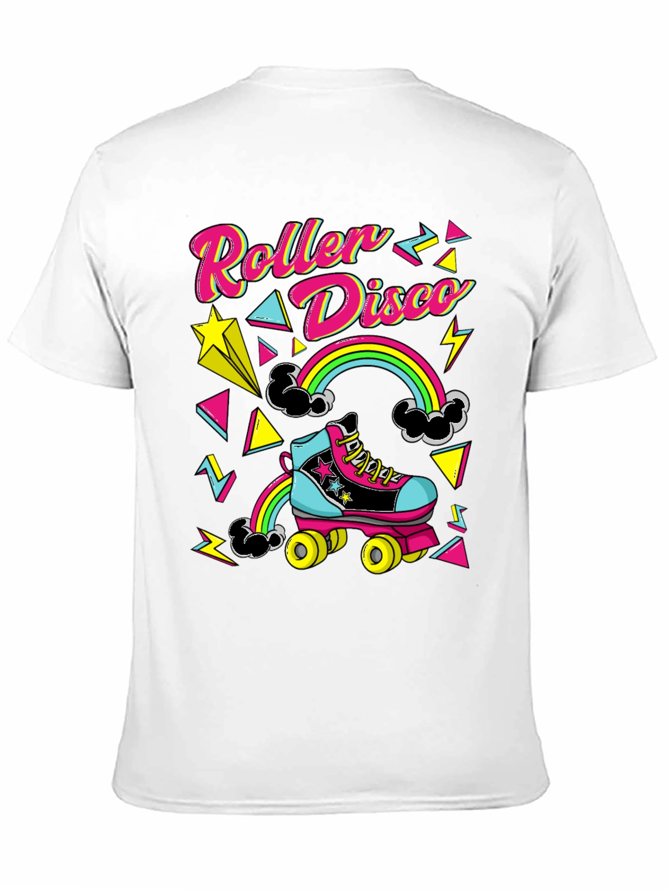 Black Retro Roller Disco T-Shirt - 80s Style view 11