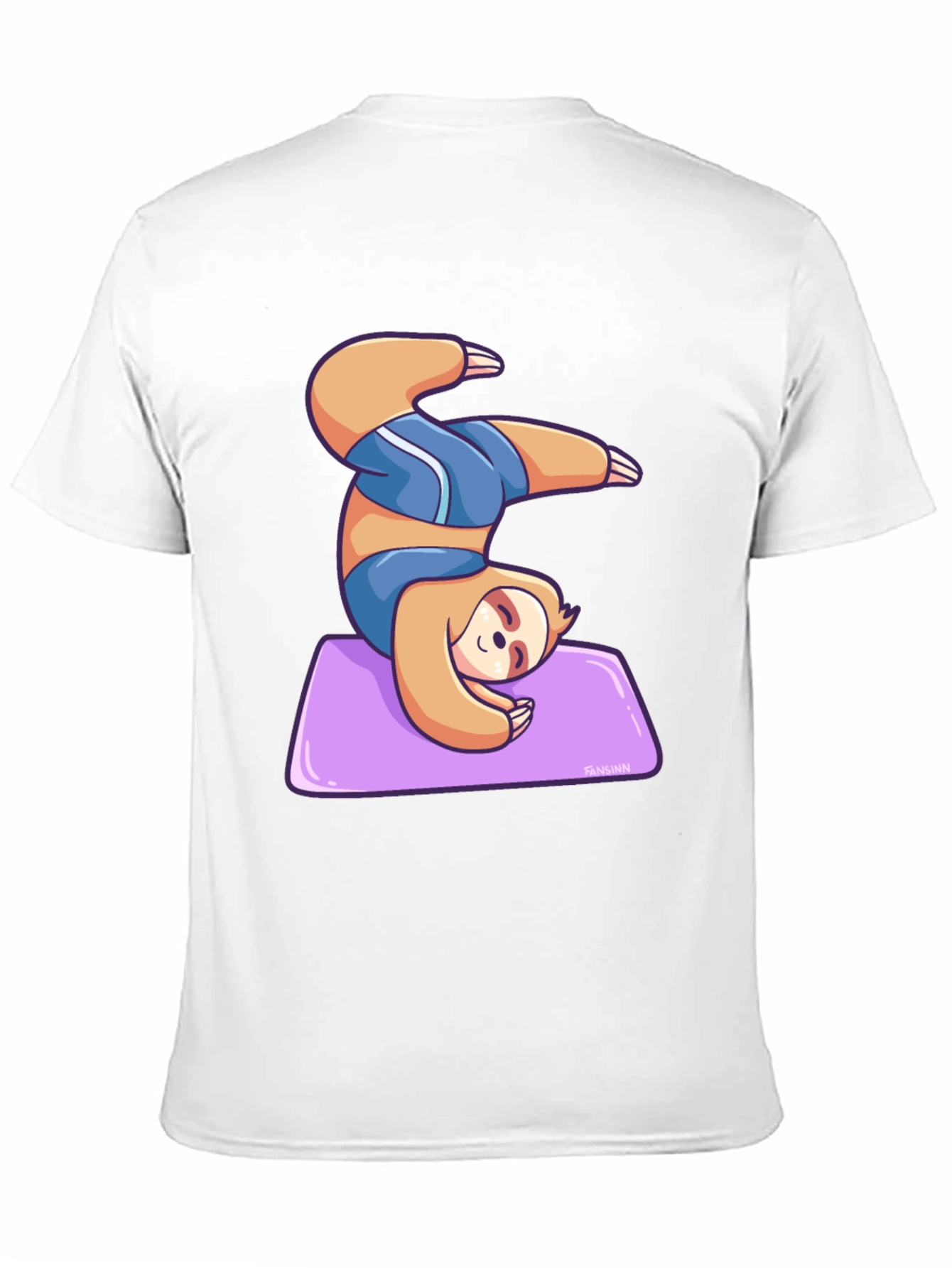 Black Yoga Sloth Graphic Tee - Relaxed Fit view 11