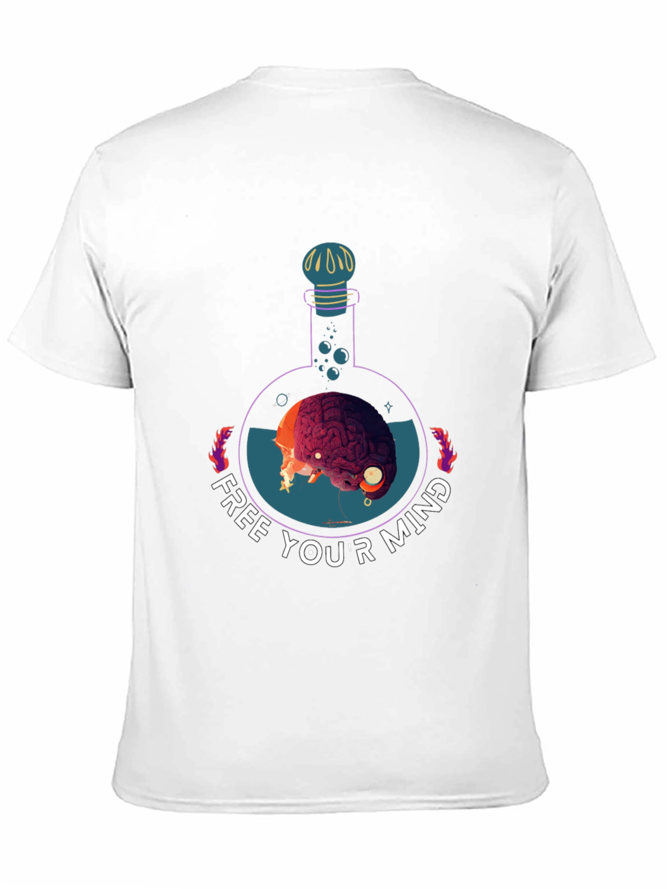 Black Free Your Mind Graphic Tee - Brain Potion Shirt view 11