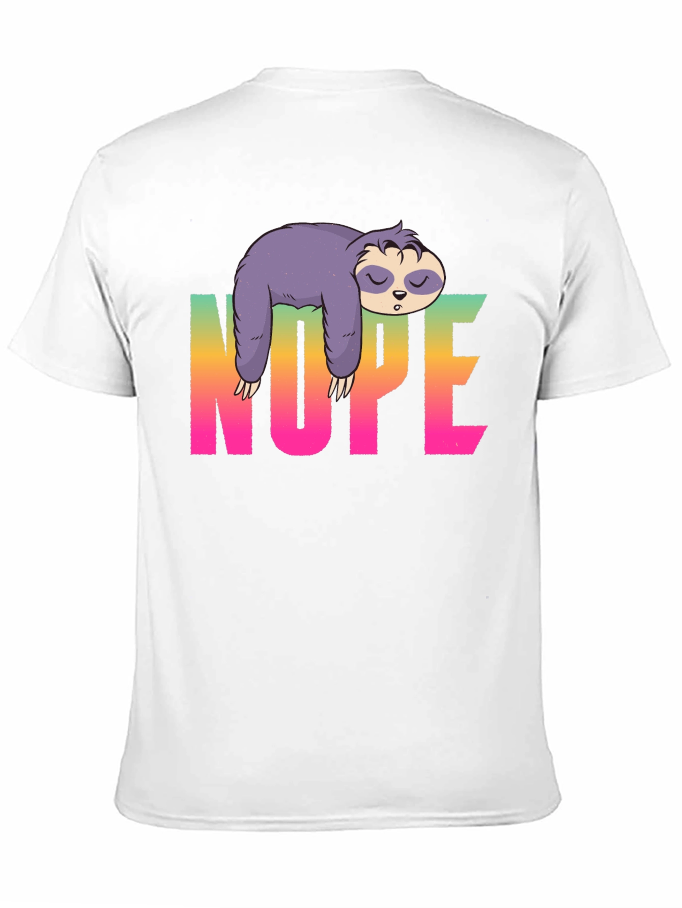 Black Nope Sloth Graphic Tee - Relaxed Style view 11