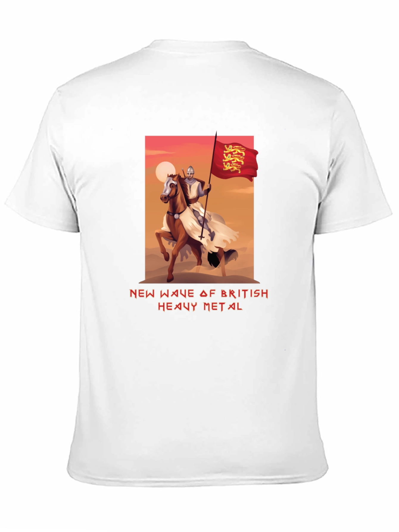 Black NWOBHM Knight T-Shirt view 11