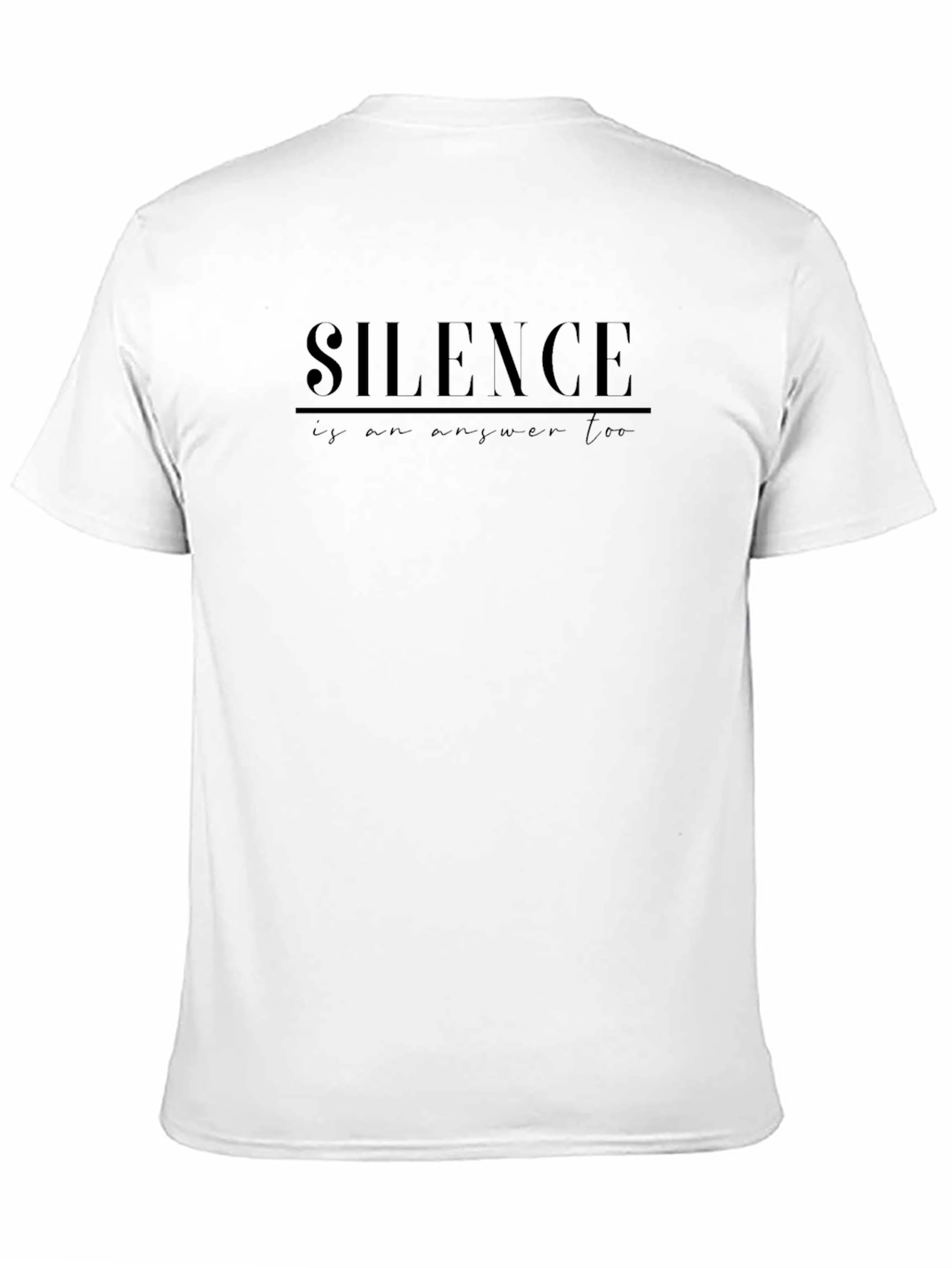 Black Silence is an Answer T-Shirt view 11