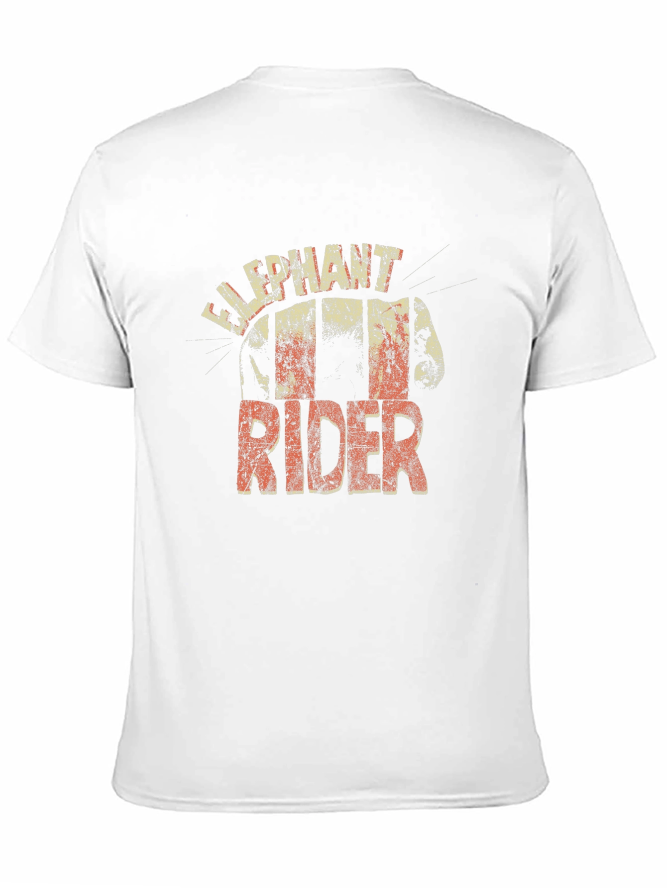 Black Elephant Rider Graphic Tee - Unique Distressed Design view 11