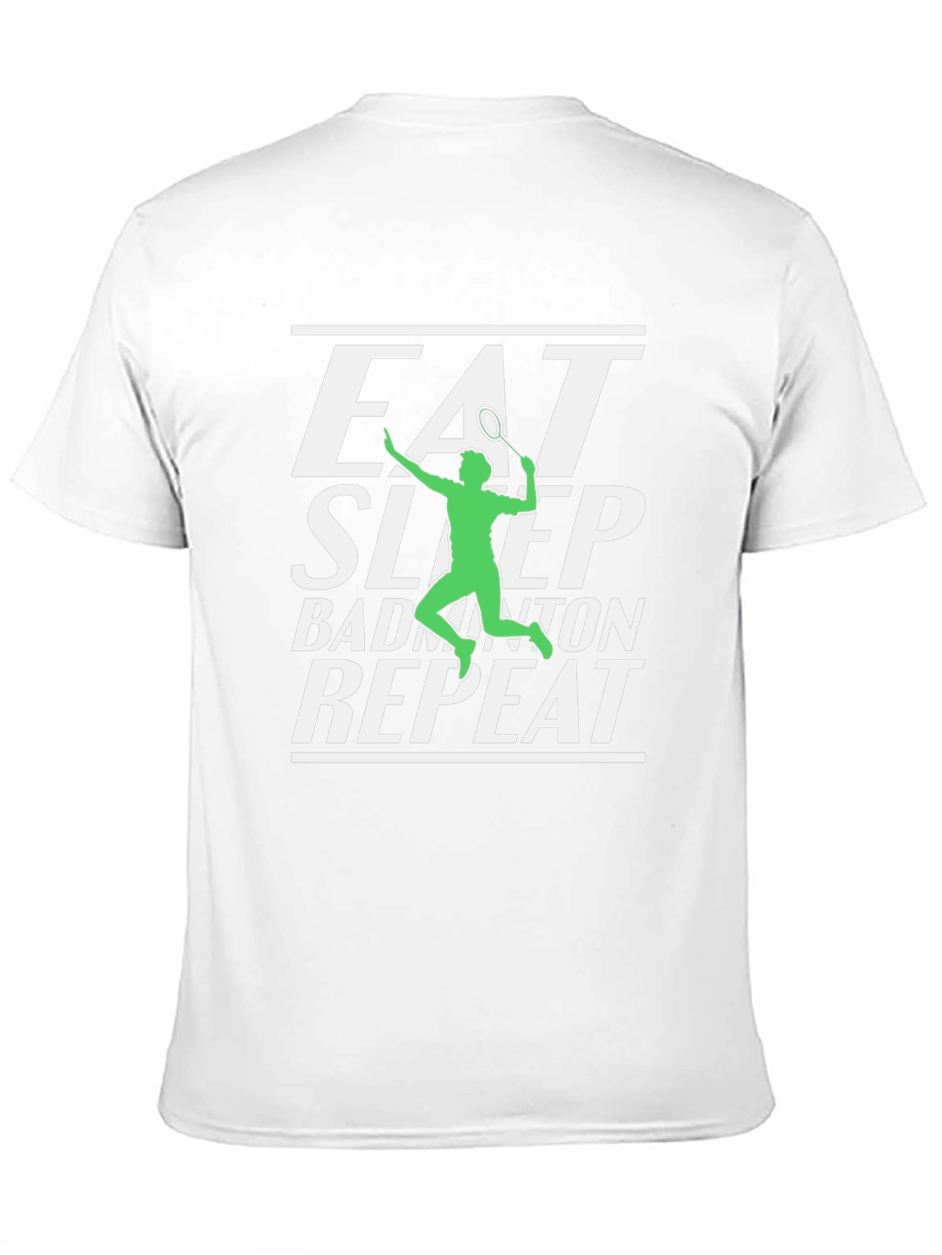Black Eat Sleep Badminton Repeat Graphic Tee view 11