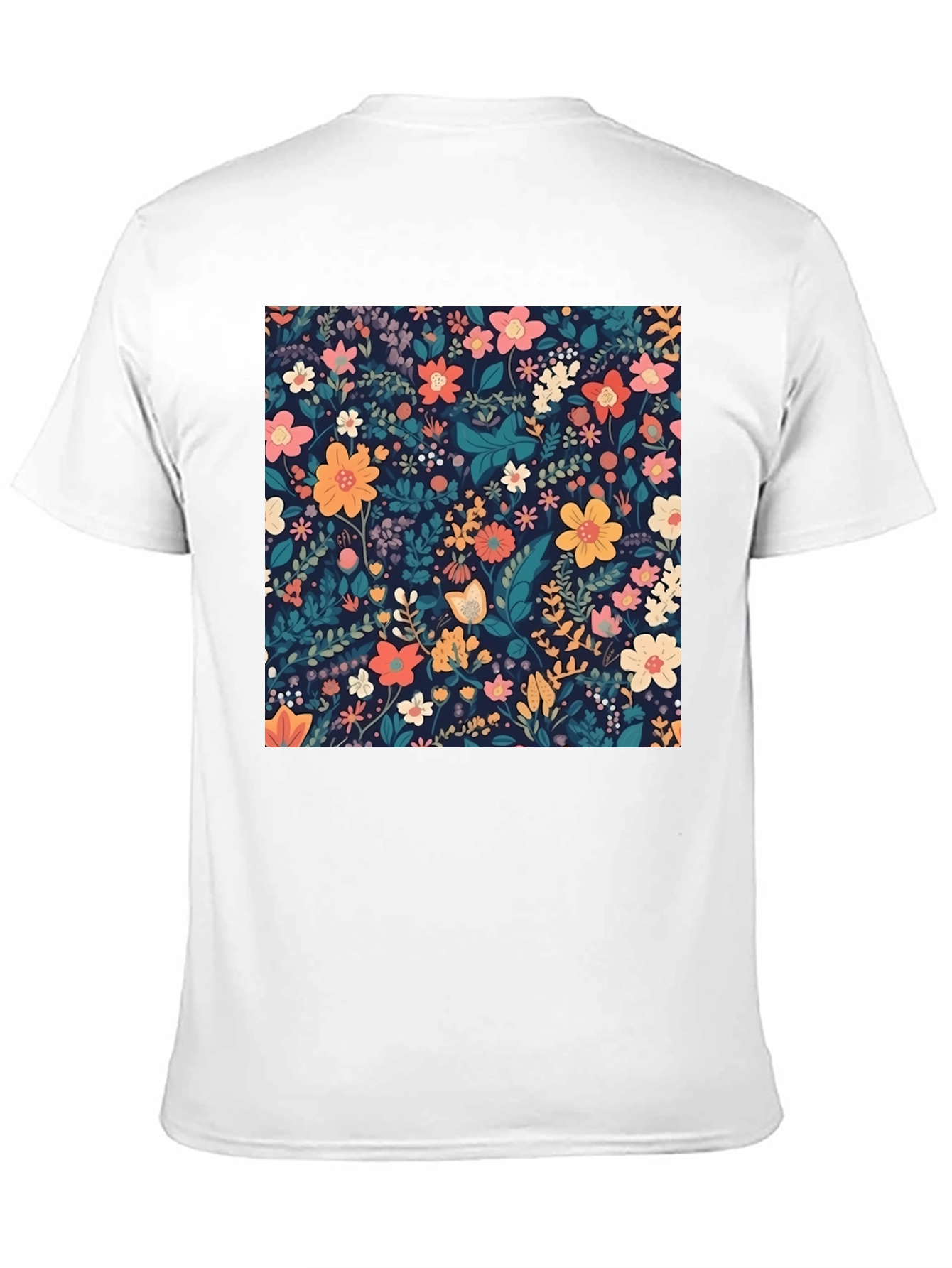Black Floral Print Black T-Shirt view 11