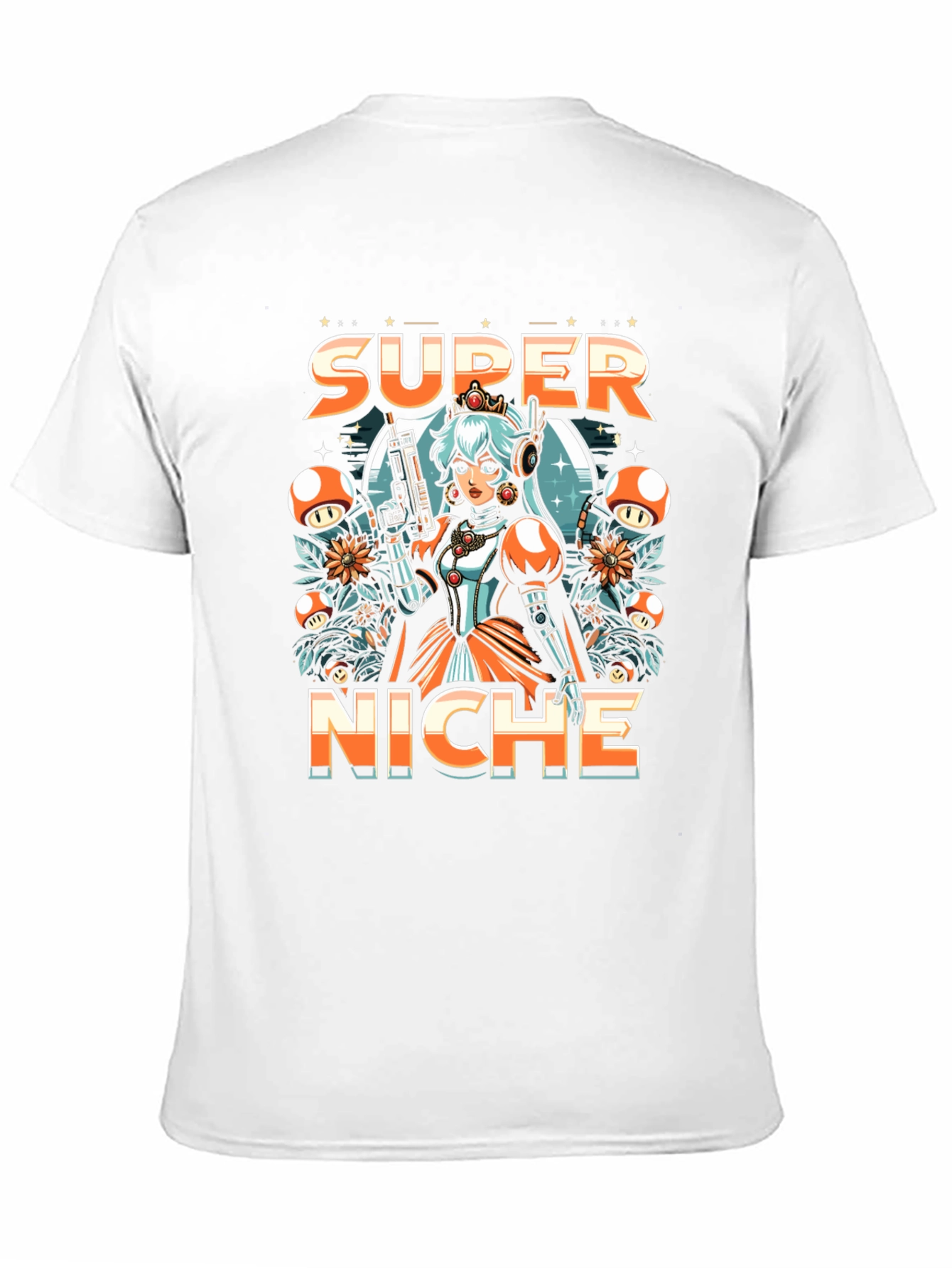 Black Super Niche Mario Parody Graphic Tee view 11