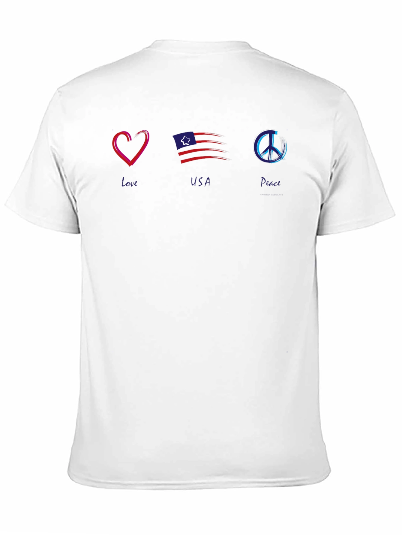 Black Love USA Peace Graphic T-Shirt view 11