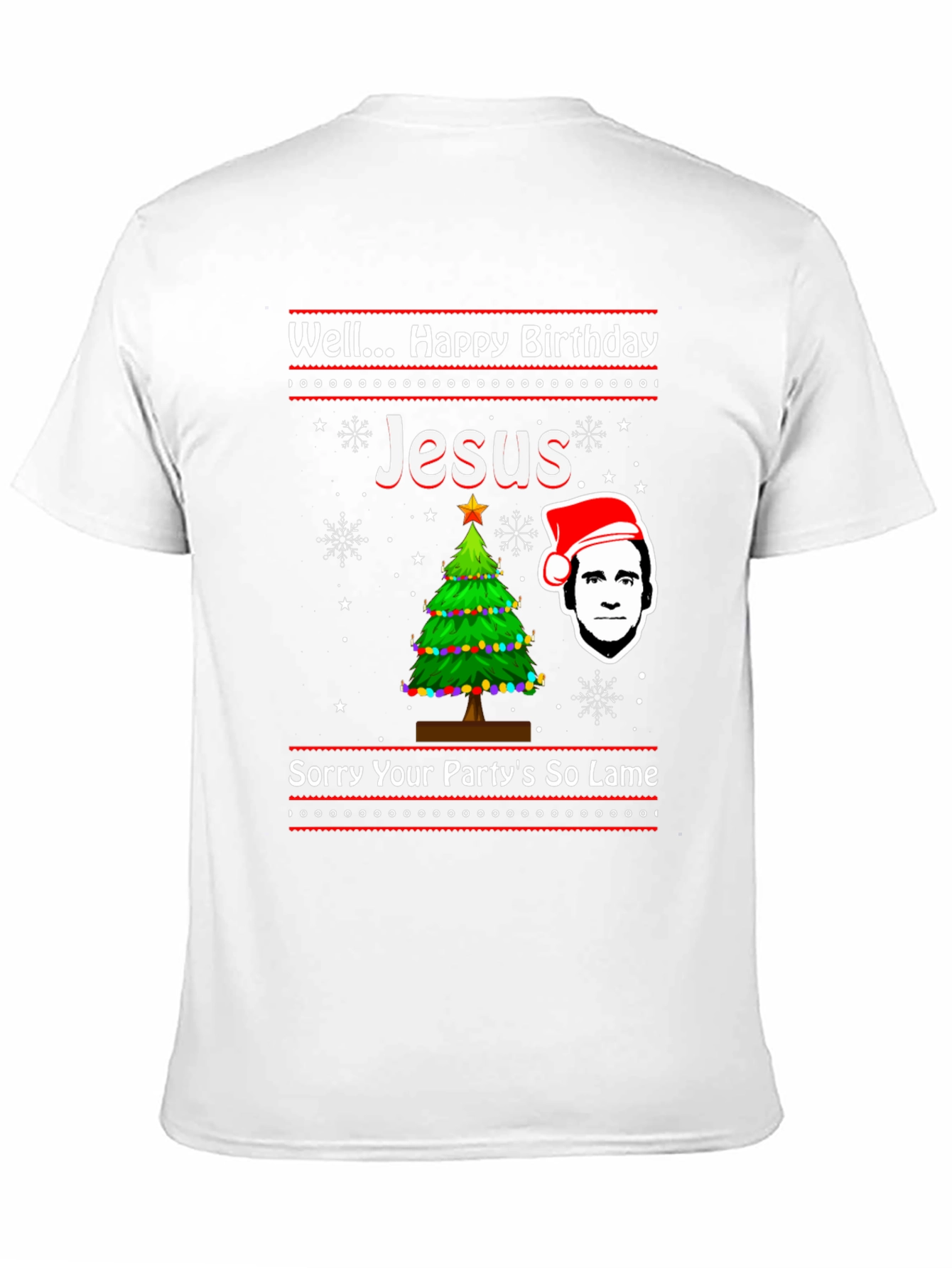 Black Well Happy Birthday Jesus Funny Christmas T-Shirt view 11