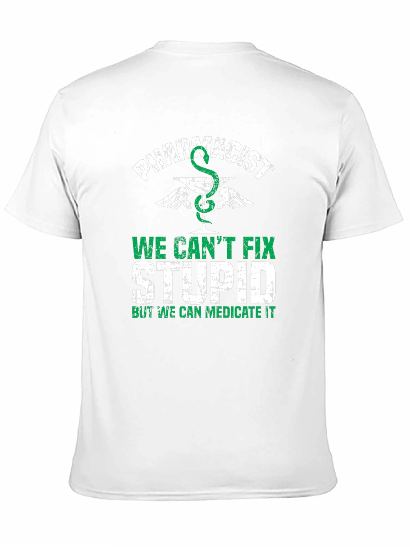 Black Pharmacist T-Shirt - We Can't Fix Stupid view 11