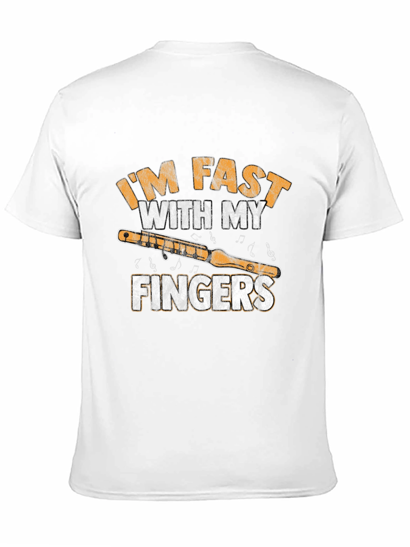 Black I'm Fast With My Fingers Flute T-Shirt view 11