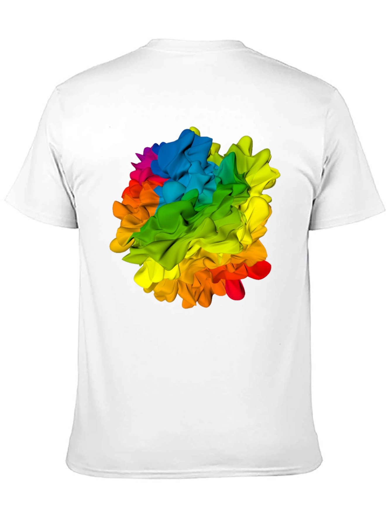 Black Rainbow Swirl Graphic Tee - Colorful Abstract Design view 11