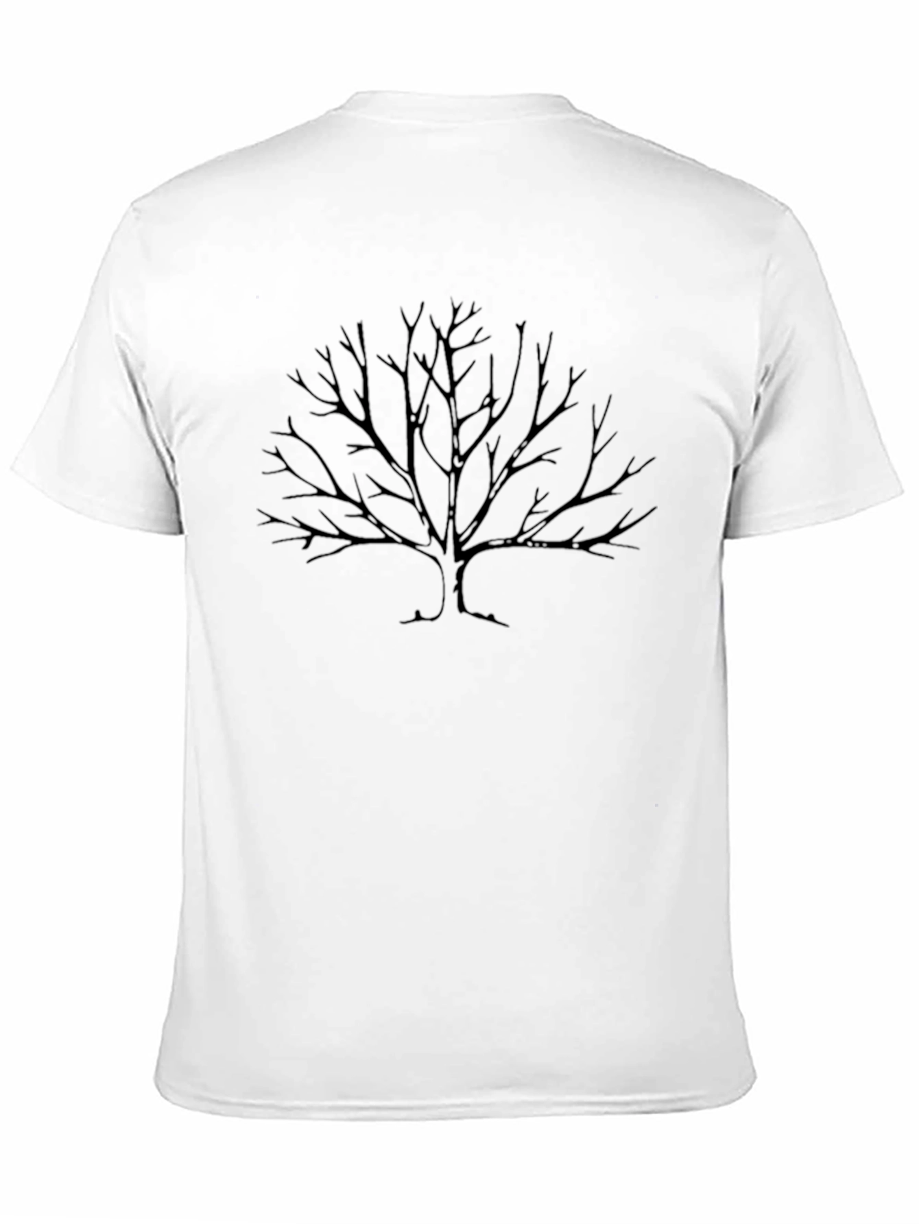 Black Men's Black Tree Graphic T-Shirt view 11