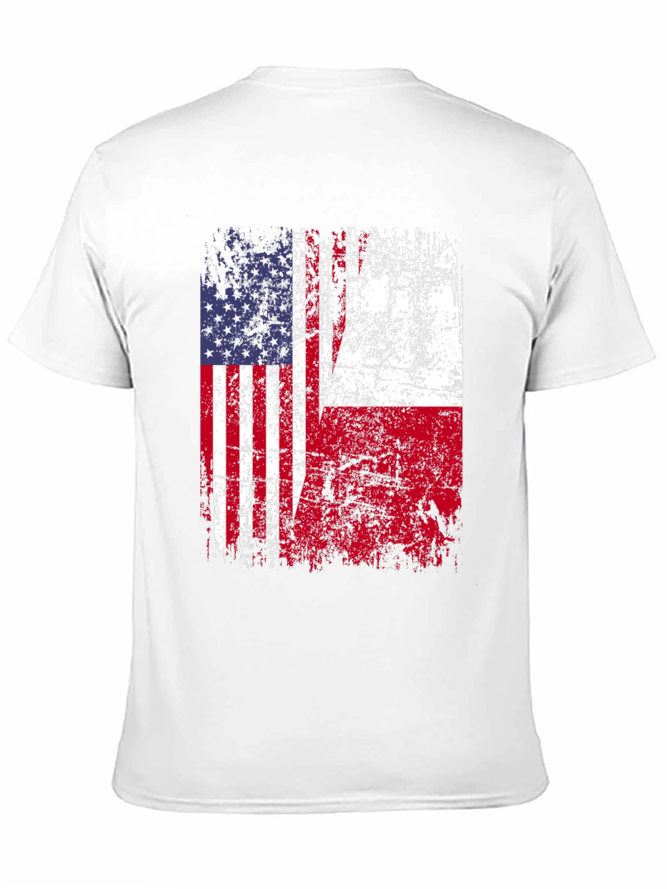 Black USA & Poland Flag T-Shirt view 11
