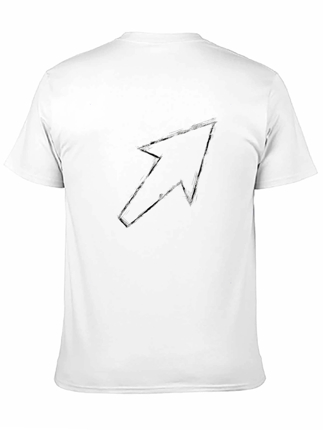 Black Black T-Shirt with Upward Arrow Graphic view 11