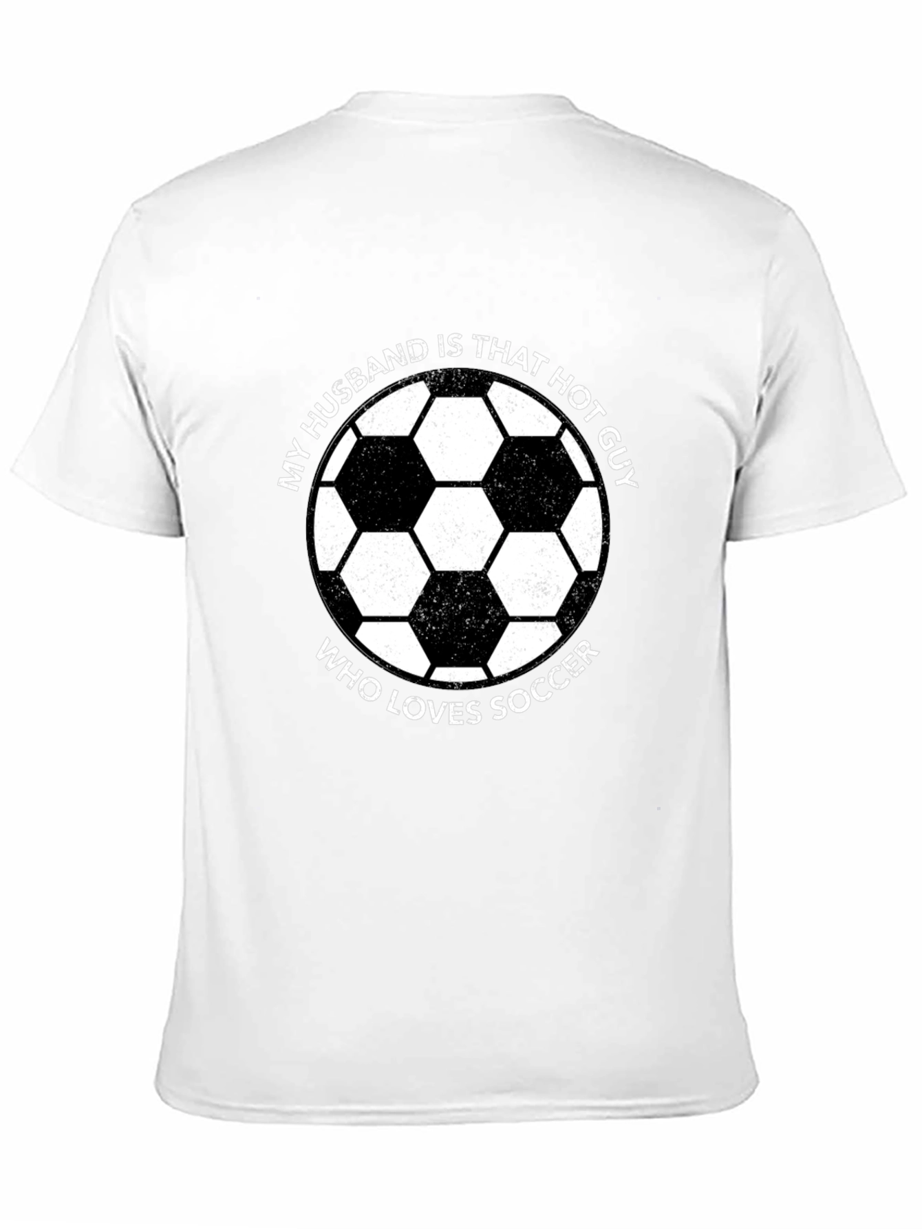 Black Funny Soccer Husband Graphic T-Shirt  view 11