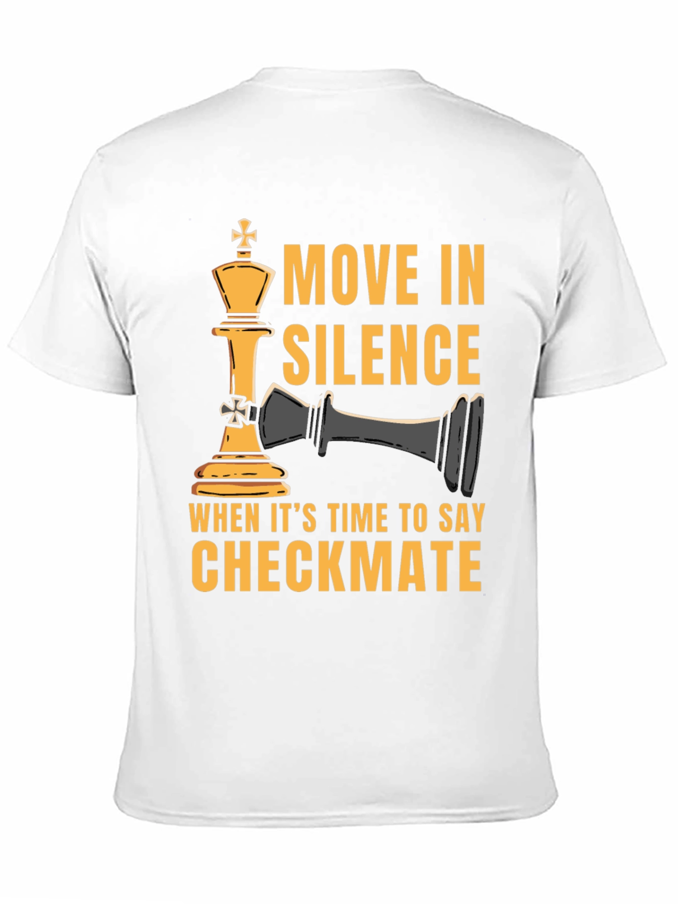 Black Move In Silence Chess Graphic T-Shirt view 11