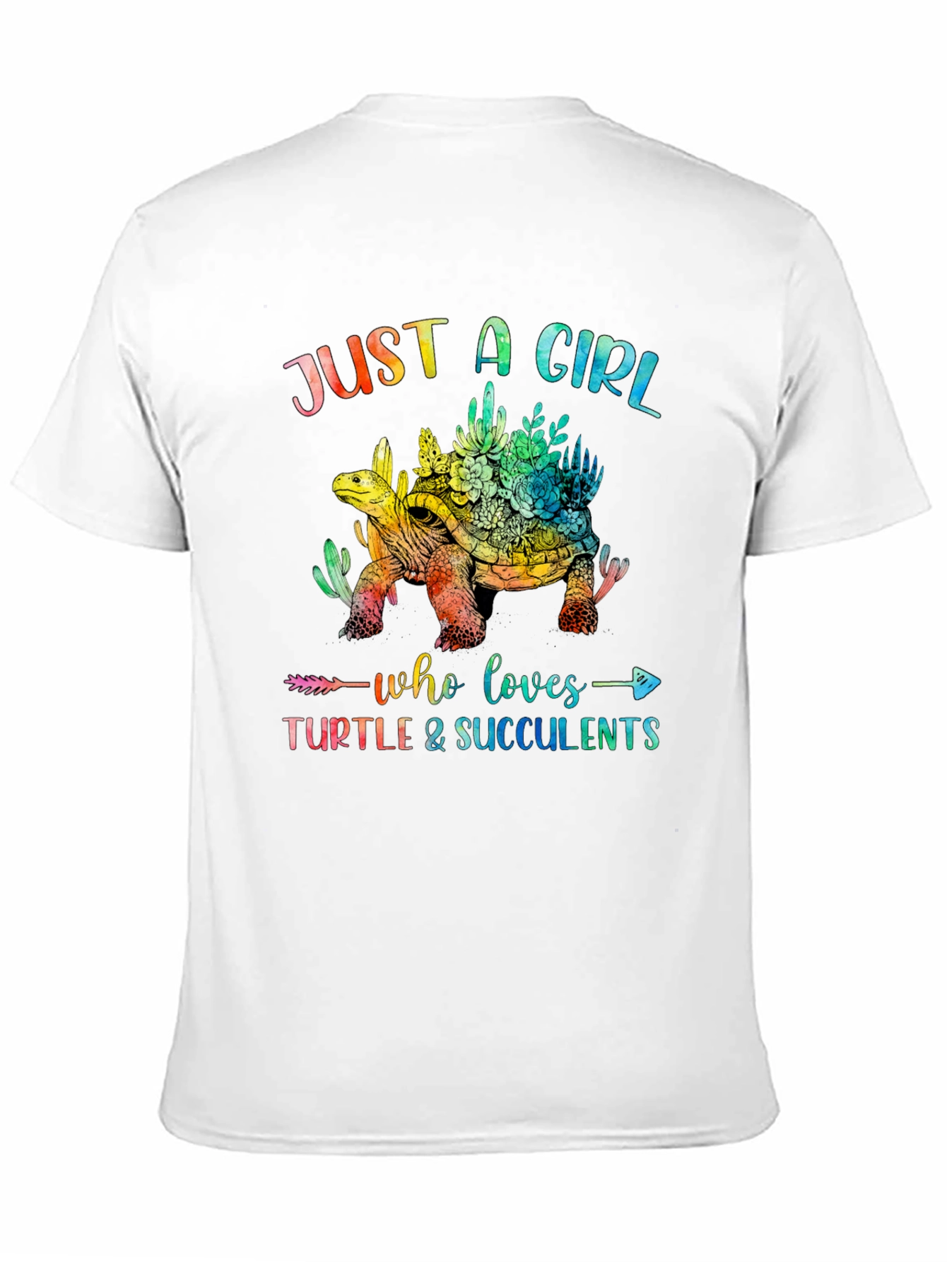Black Girl's Turtle and Succulent Graphic Tee view 11