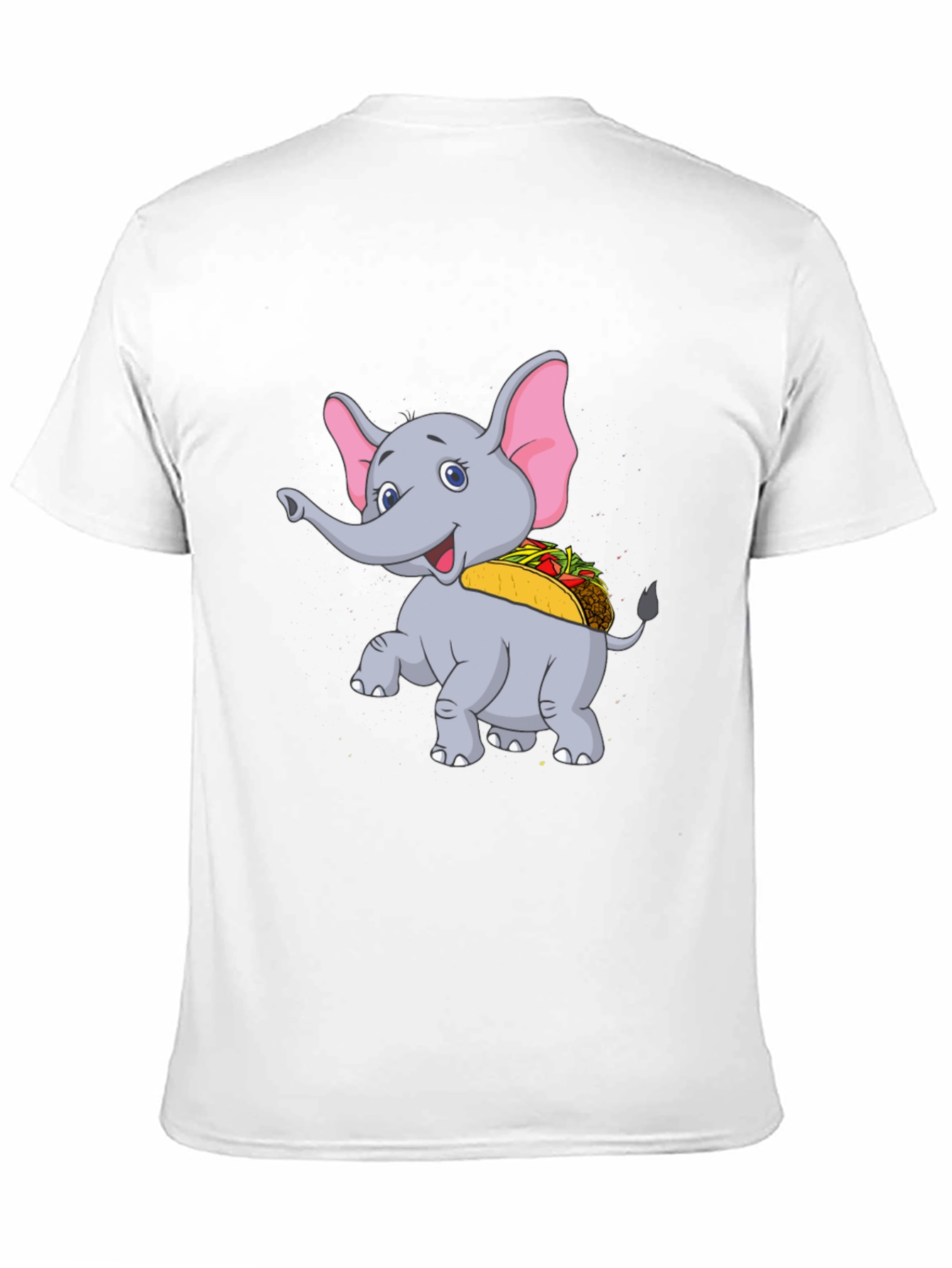 Black Elephant Taco T-Shirt - Cute Cartoon Animal Tee view 11
