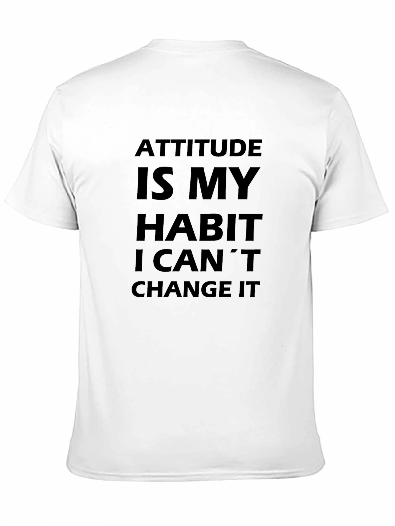 Black Attitude Habit Tee - Slogan T-Shirt view 11