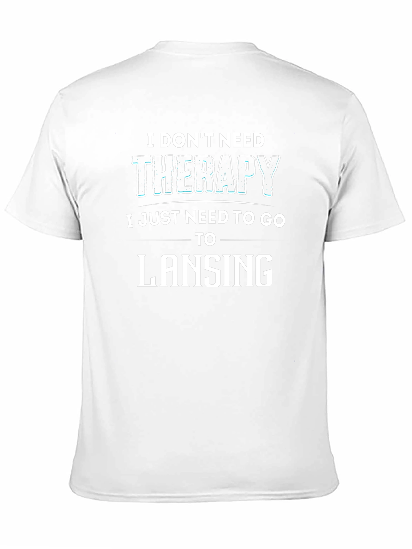 Black Therapy Lansing Graphic Tee - Novelty T-Shirt view 11