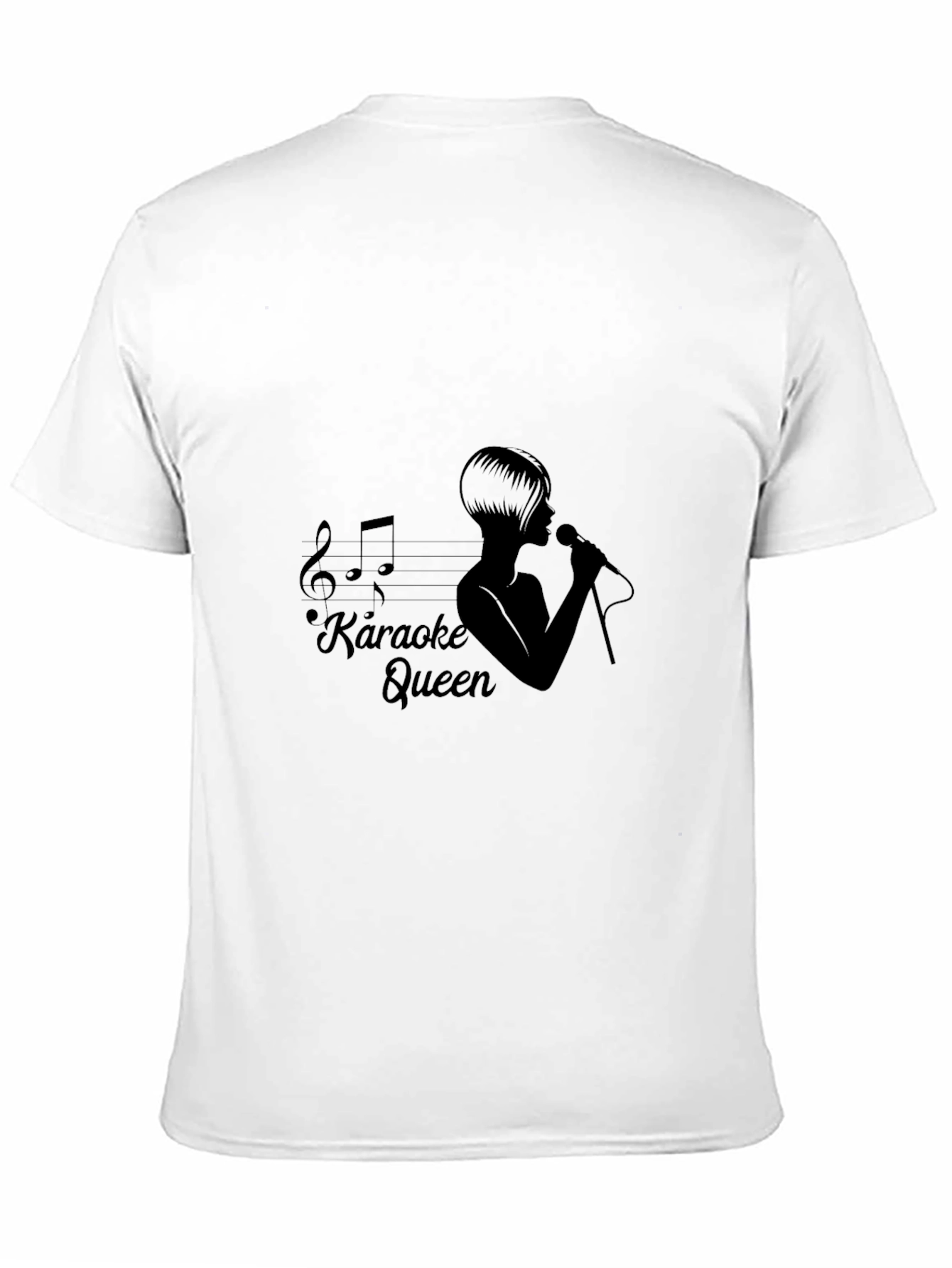 Black Karaoke Queen Black Graphic T-Shirt view 11