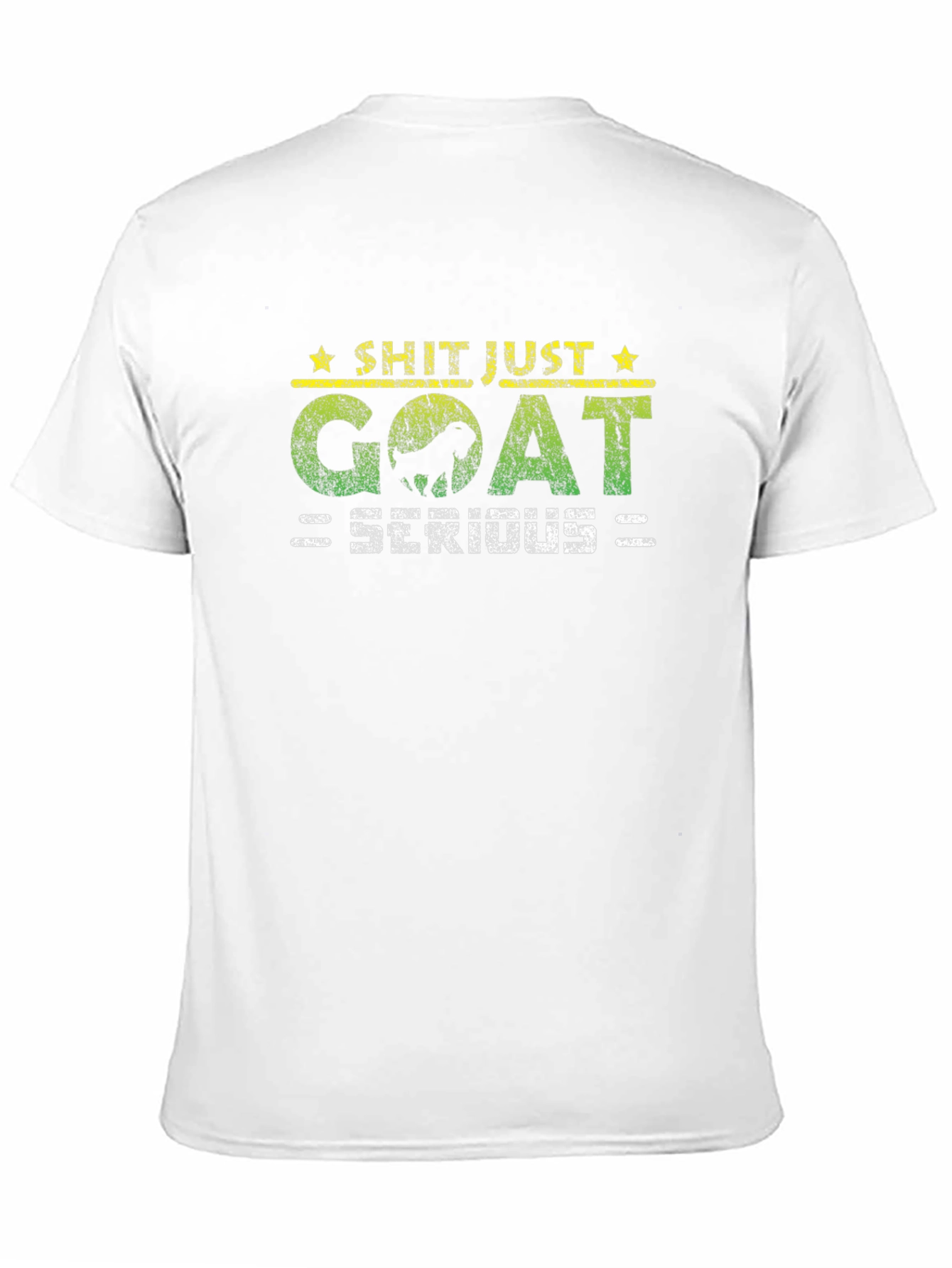 Black Shit Just Goat Serious Funny Graphic T-Shirt view 11