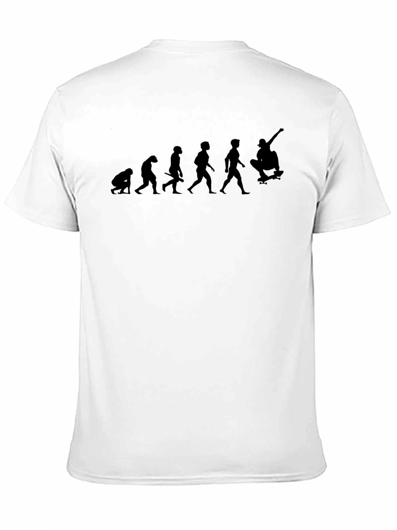Black Skateboard Evolution Graphic Tee - Black Cotton T-Shirt view 11