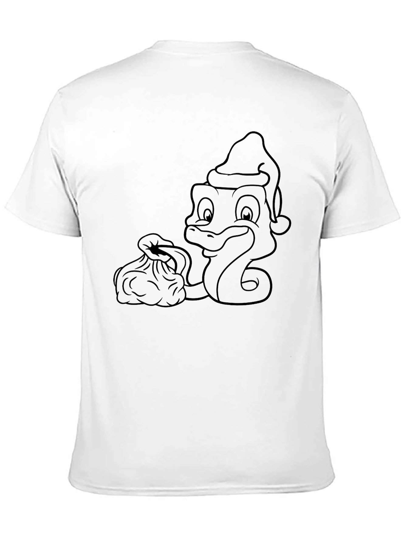 Black Santa Duck Graphic Tee - Holiday Style view 11