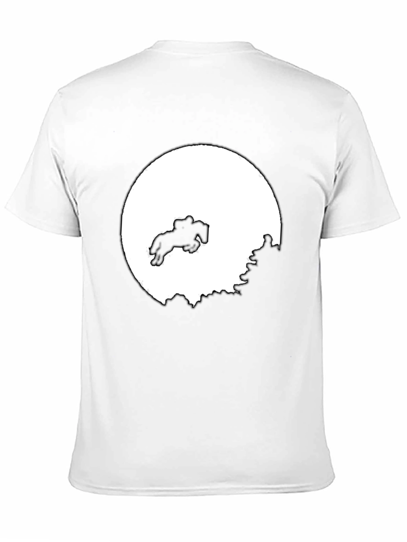 Black Equestrian Silhouette Tee - Black Cotton Blend view 11