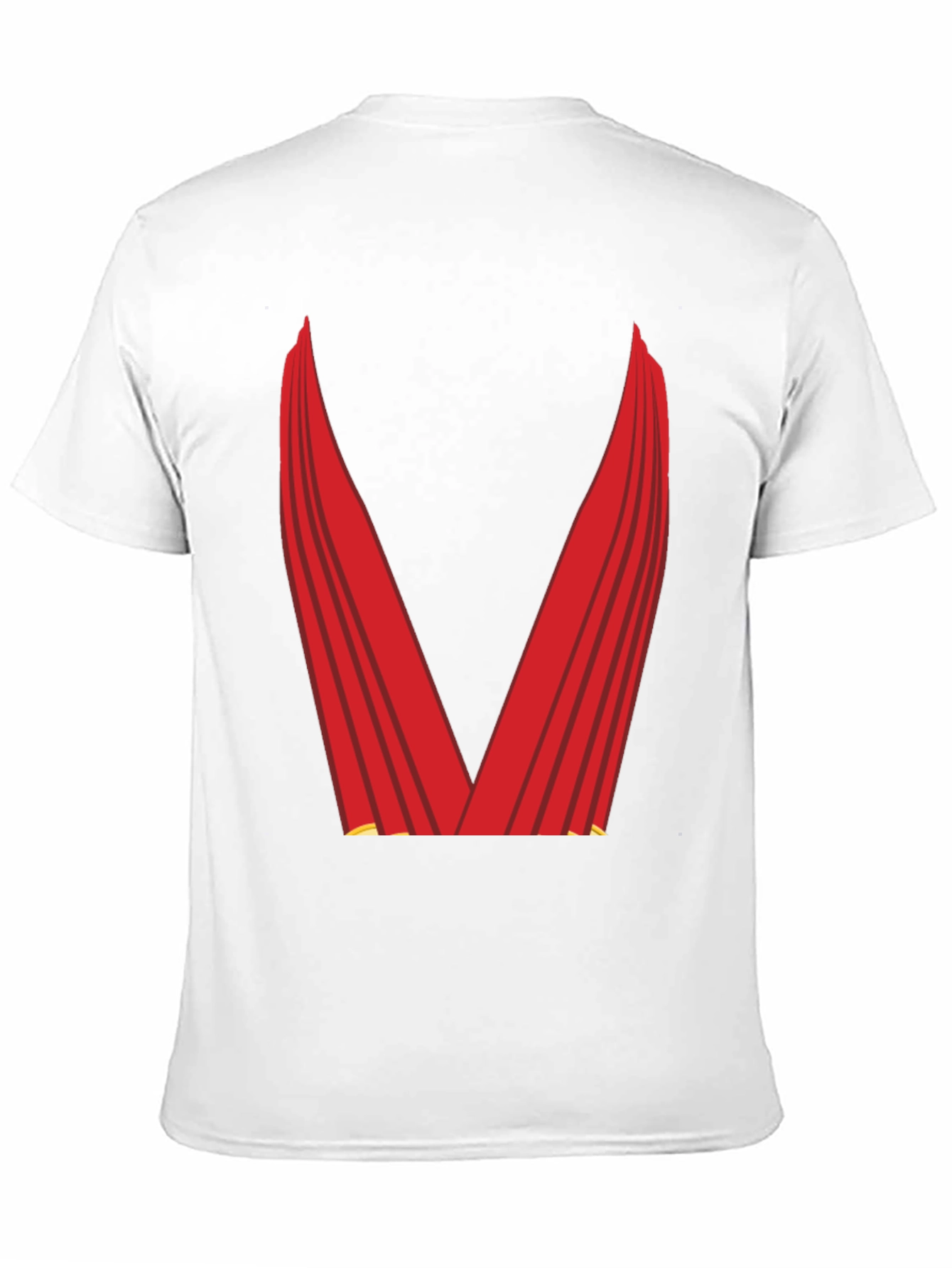 Black Red Cape Graphic Tee - Superhero Style view 11