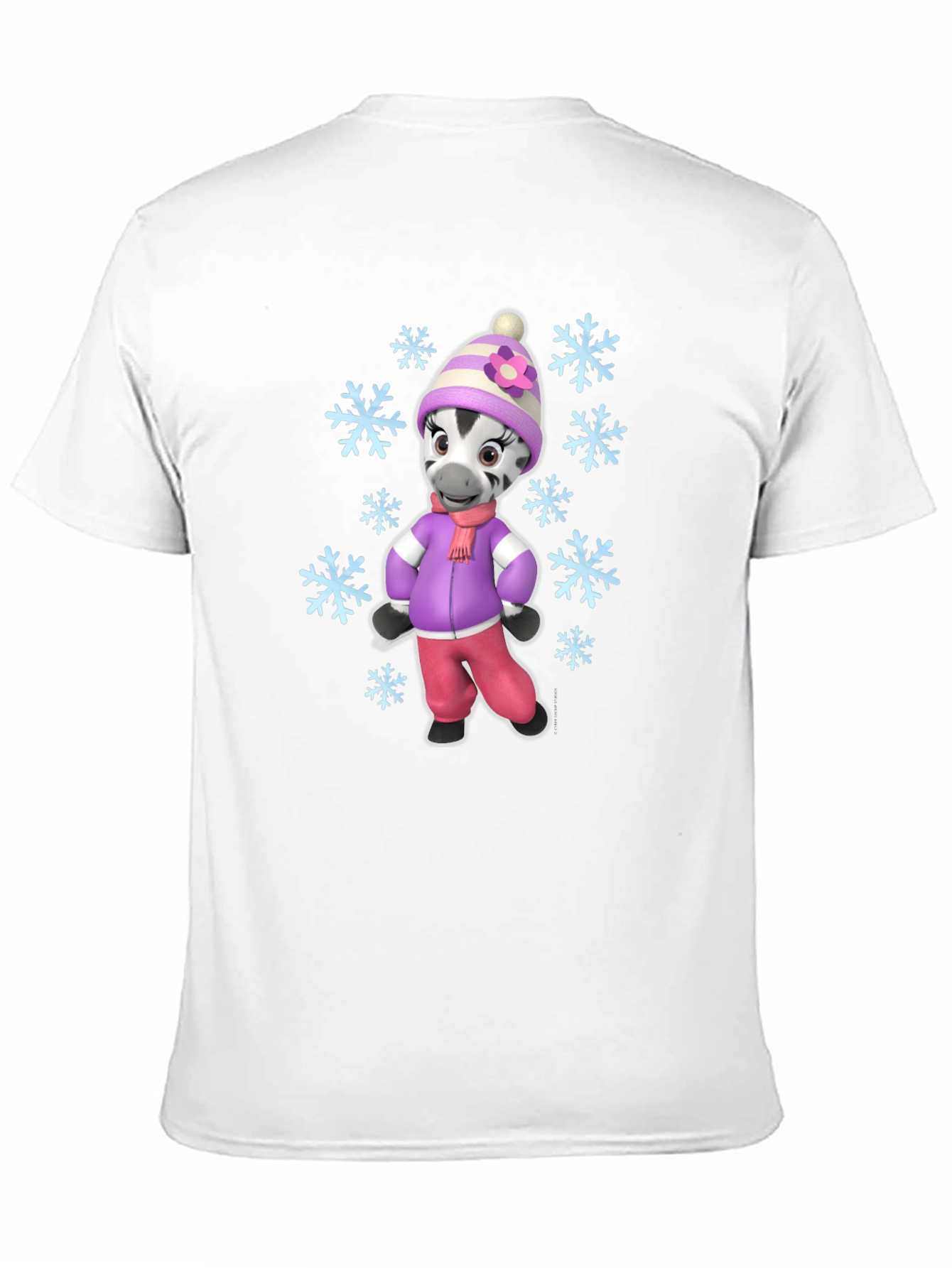 Black Winter Zebra T-Shirt view 11