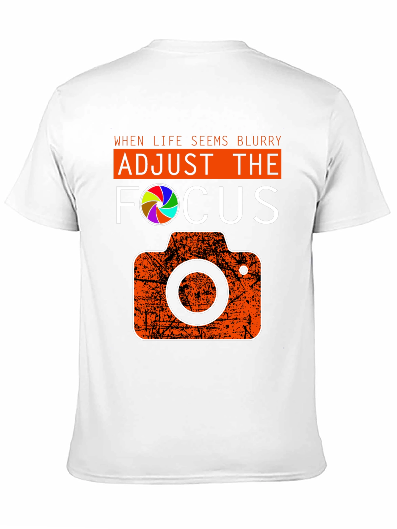 Black Adjust the Focus Graphic Tee - Photography Lover's T-Shirt view 11