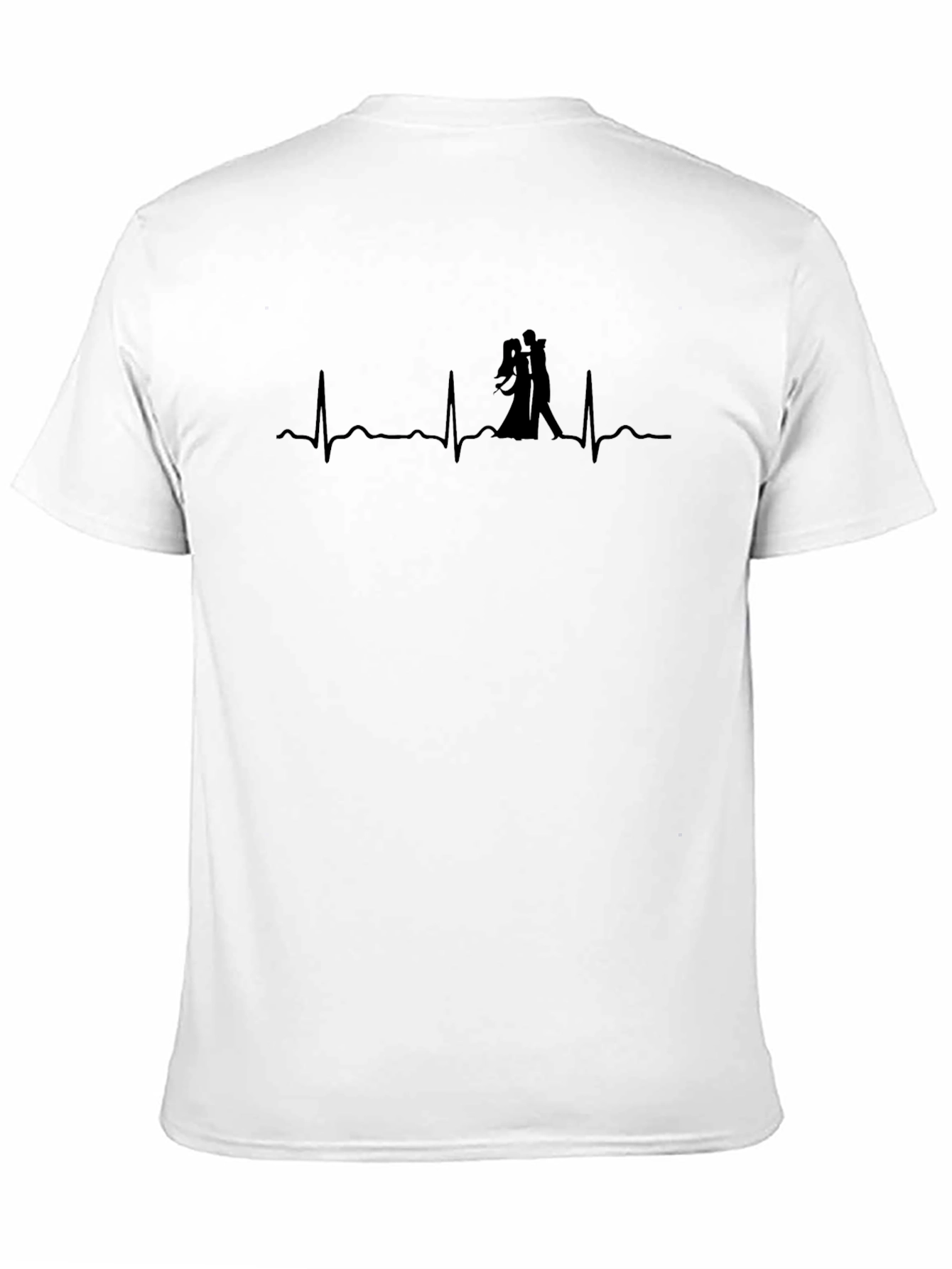 Black Dancing Heartbeat Graphic Tee - Black view 11