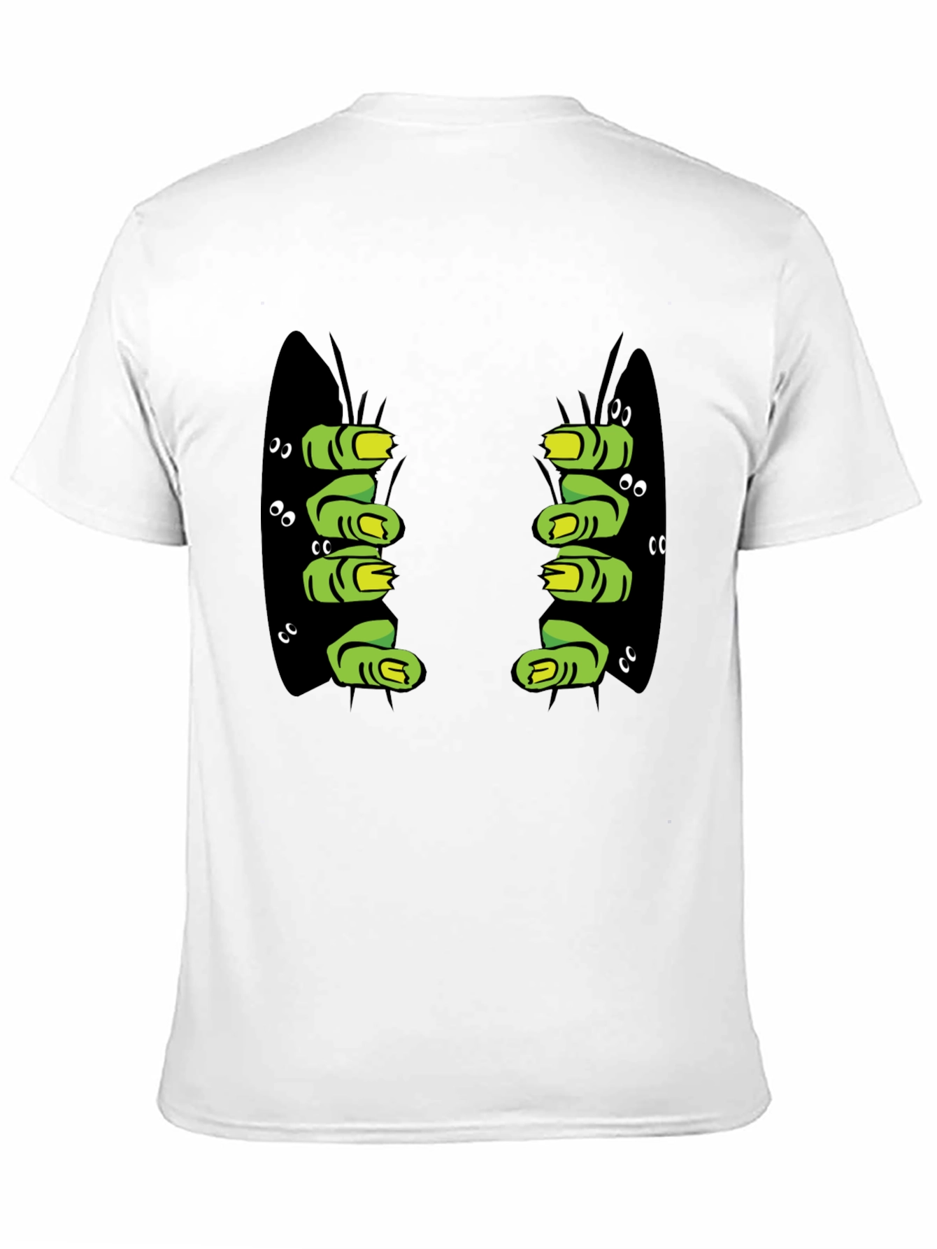 Black Monster Hand Graphic Print Tee - Halloween Black T-Shirt view 11