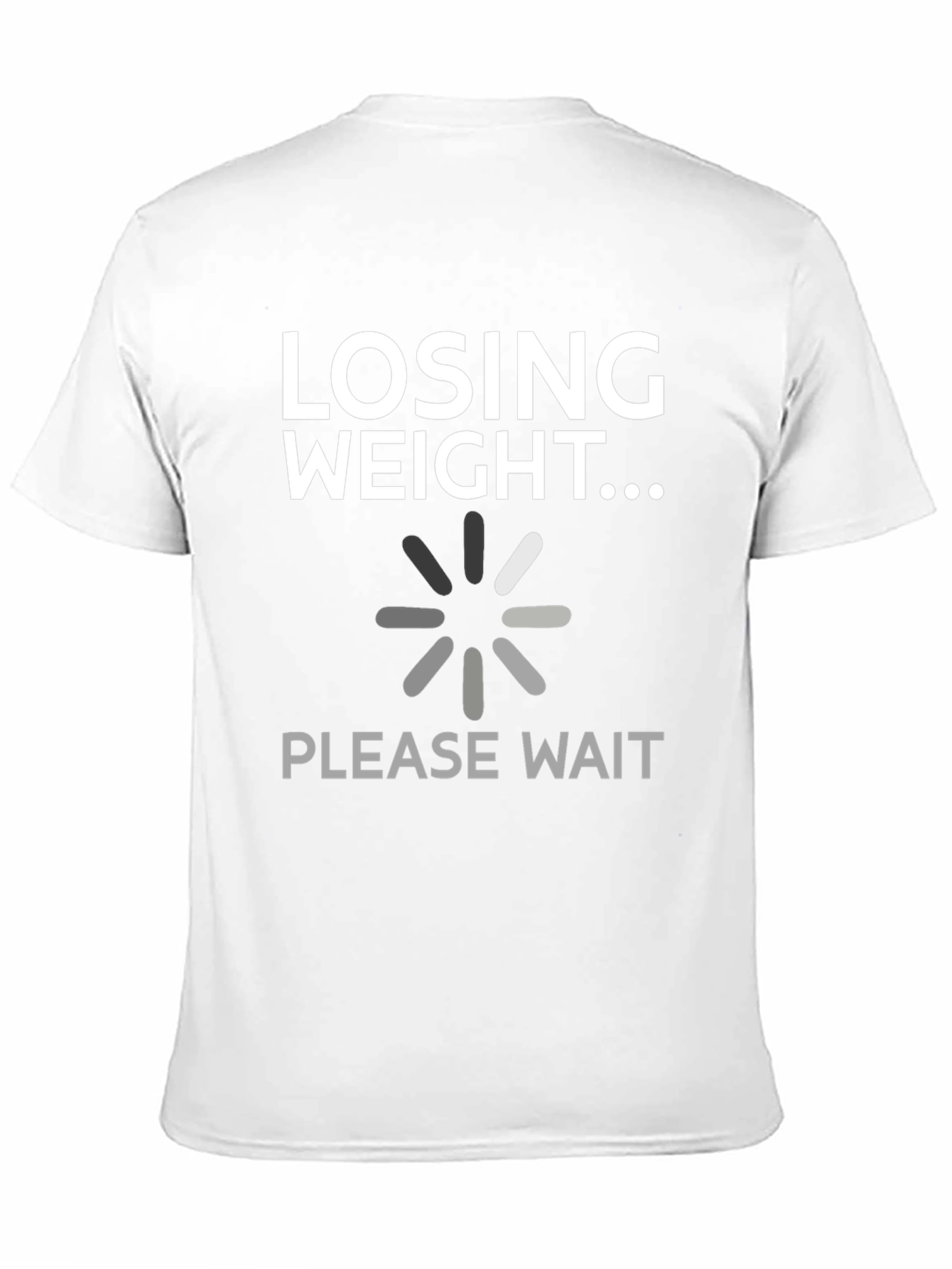Black Losing Weight Funny Graphic Tee Shirt view 11