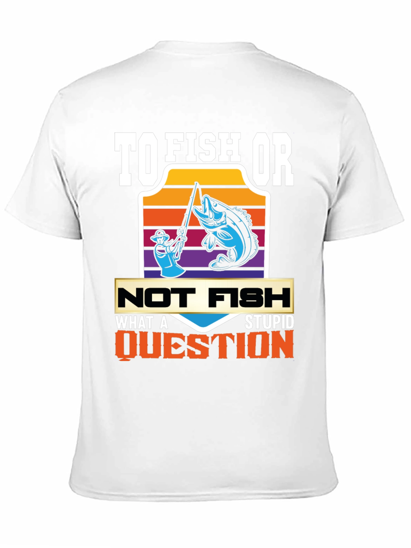 Black Fishing Humor T-Shirt: To Fish Or Not Fish view 11