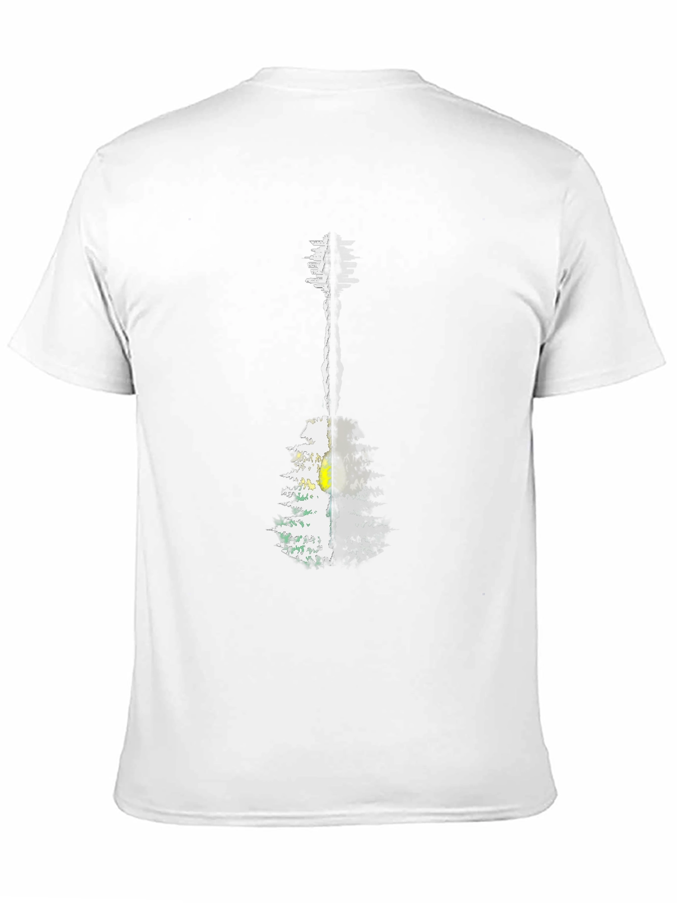 Guitar Forest Graphic Tee - Men's Black T-Shirt - 11