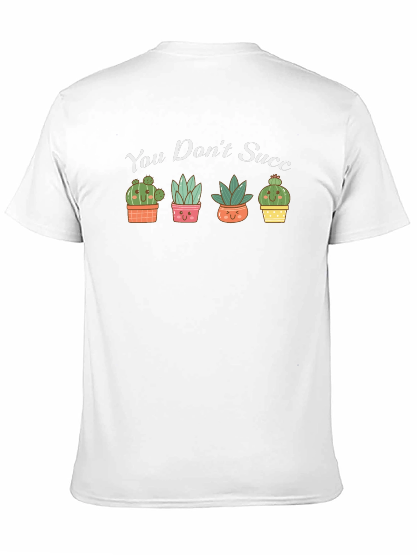 Black Cute Succulent Graphic T-Shirt - You Don't Succ view 11