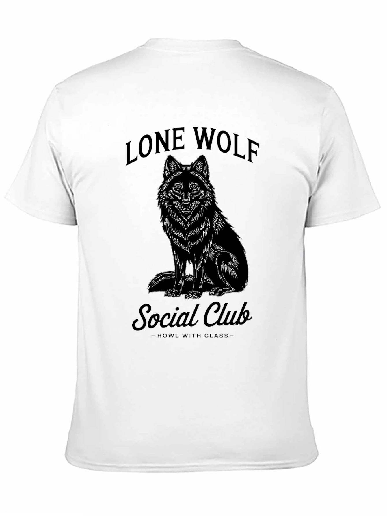 Black Lone Wolf Social Club Black T-Shirt view 11