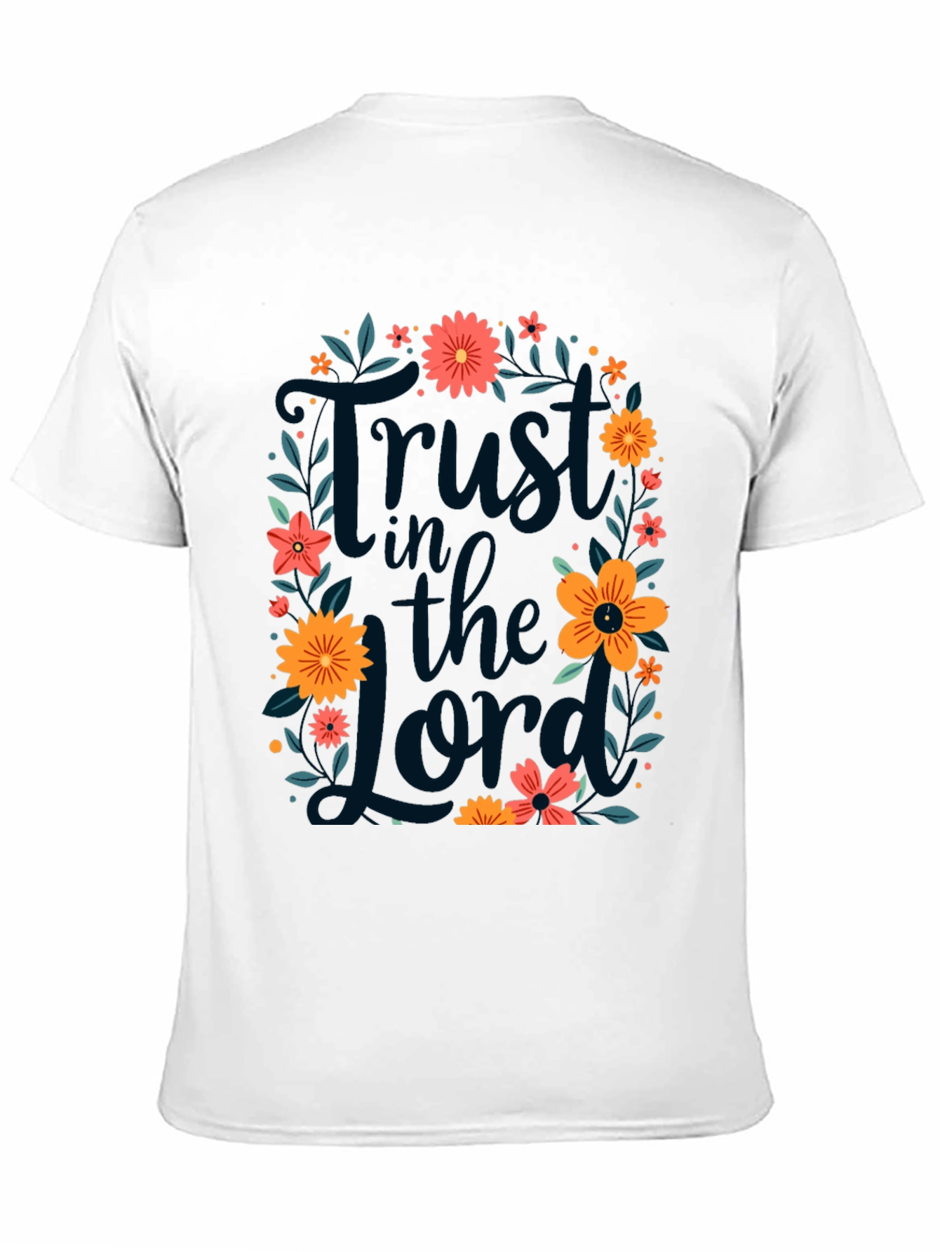 Black Trust in the Lord Floral Tee view 11