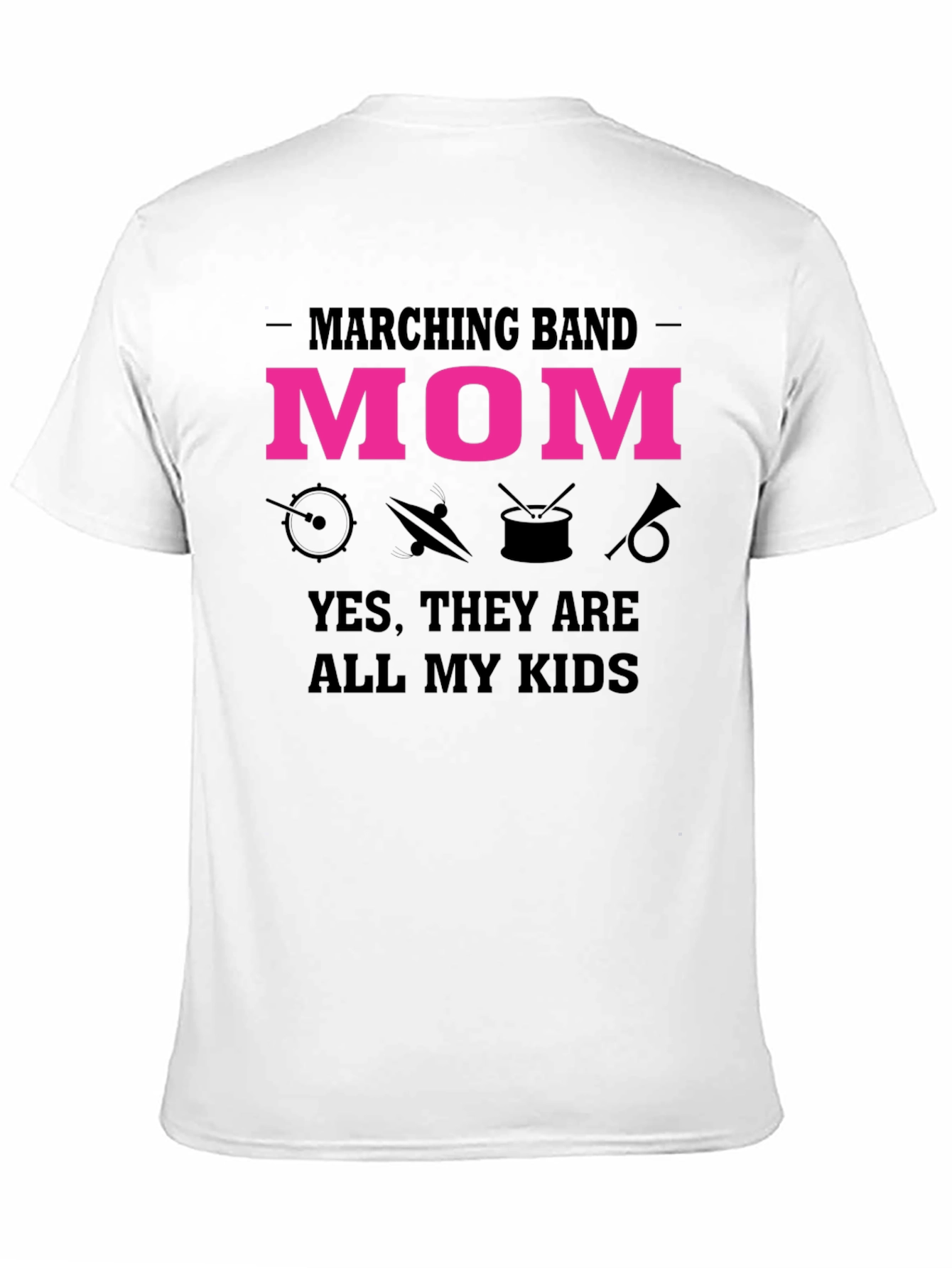Black Marching Band Mom Graphic T-Shirt view 11